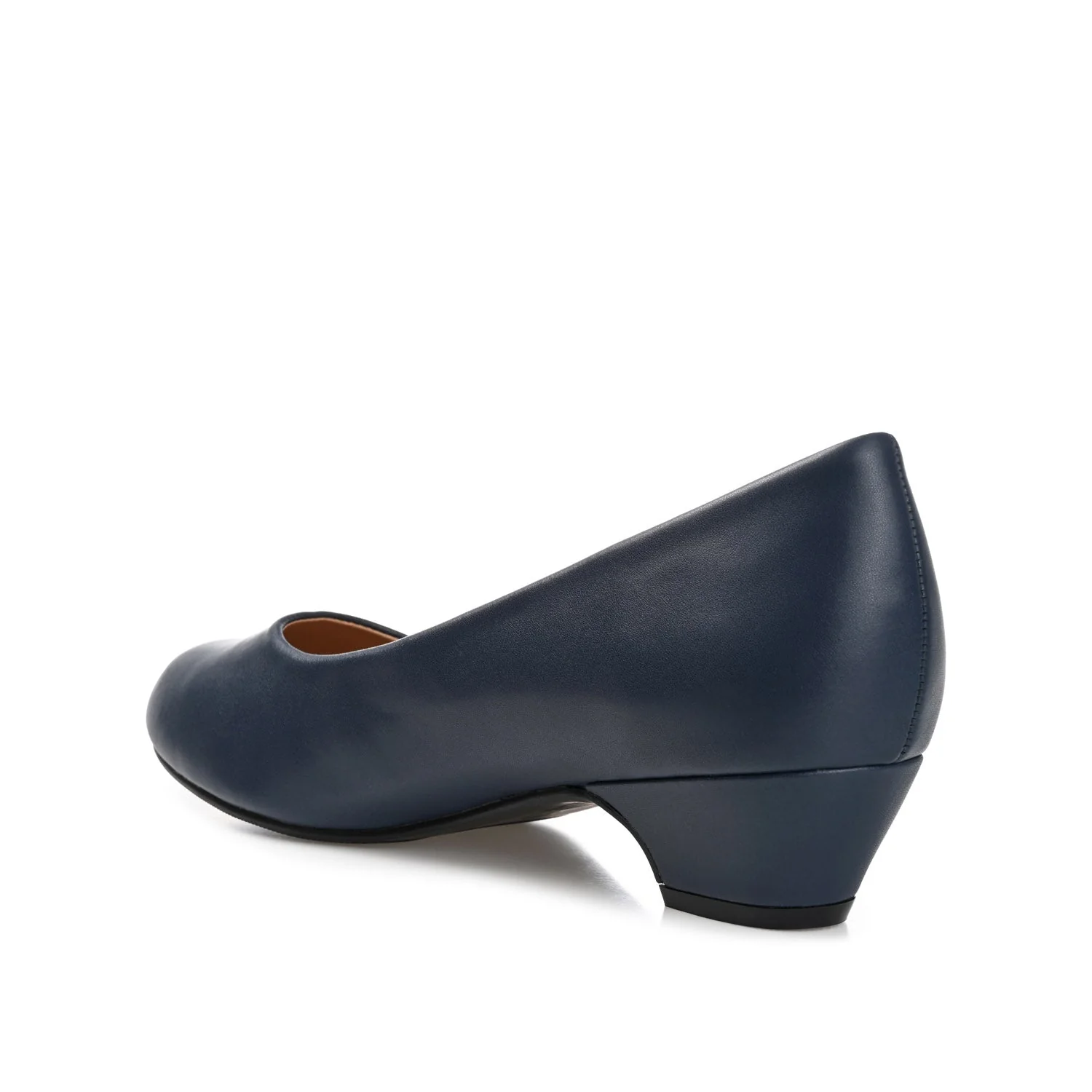 SAAR LOW PUMP HEELS IN NARROW - Navy Nubuck - Image 4
