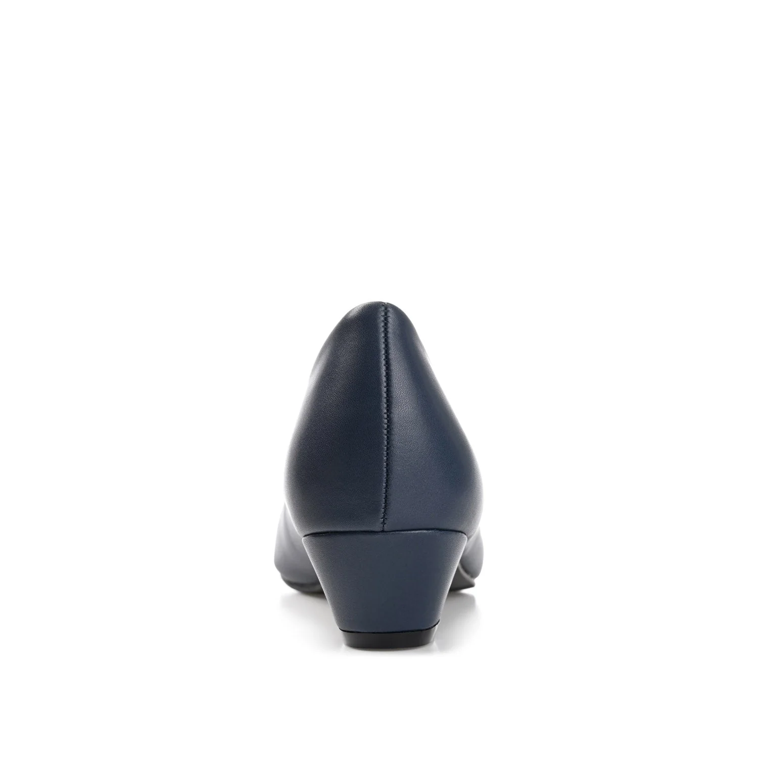 SAAR LOW PUMP HEELS IN NARROW - Navy Nubuck - Image 7