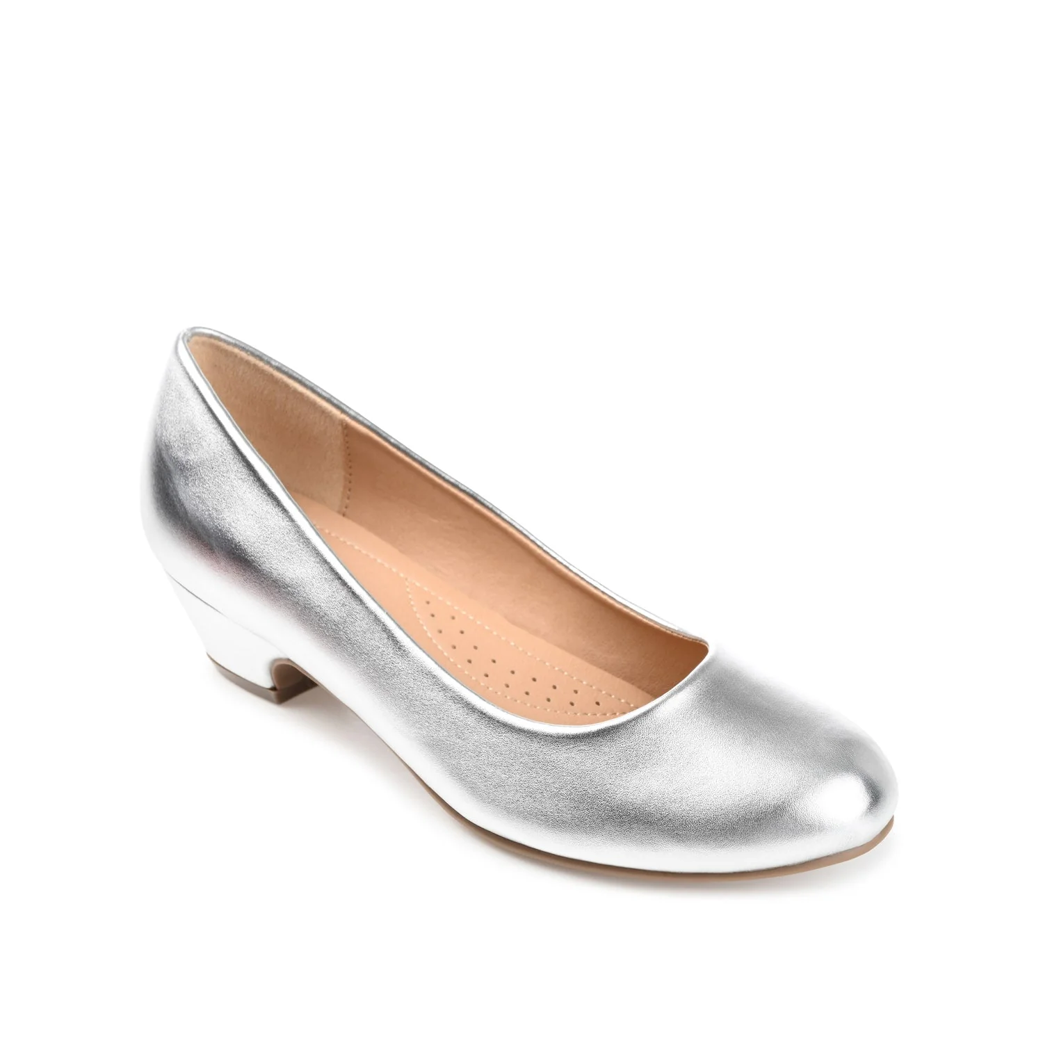SAAR LOW PUMP HEELS IN NARROW - Silver - Image 2