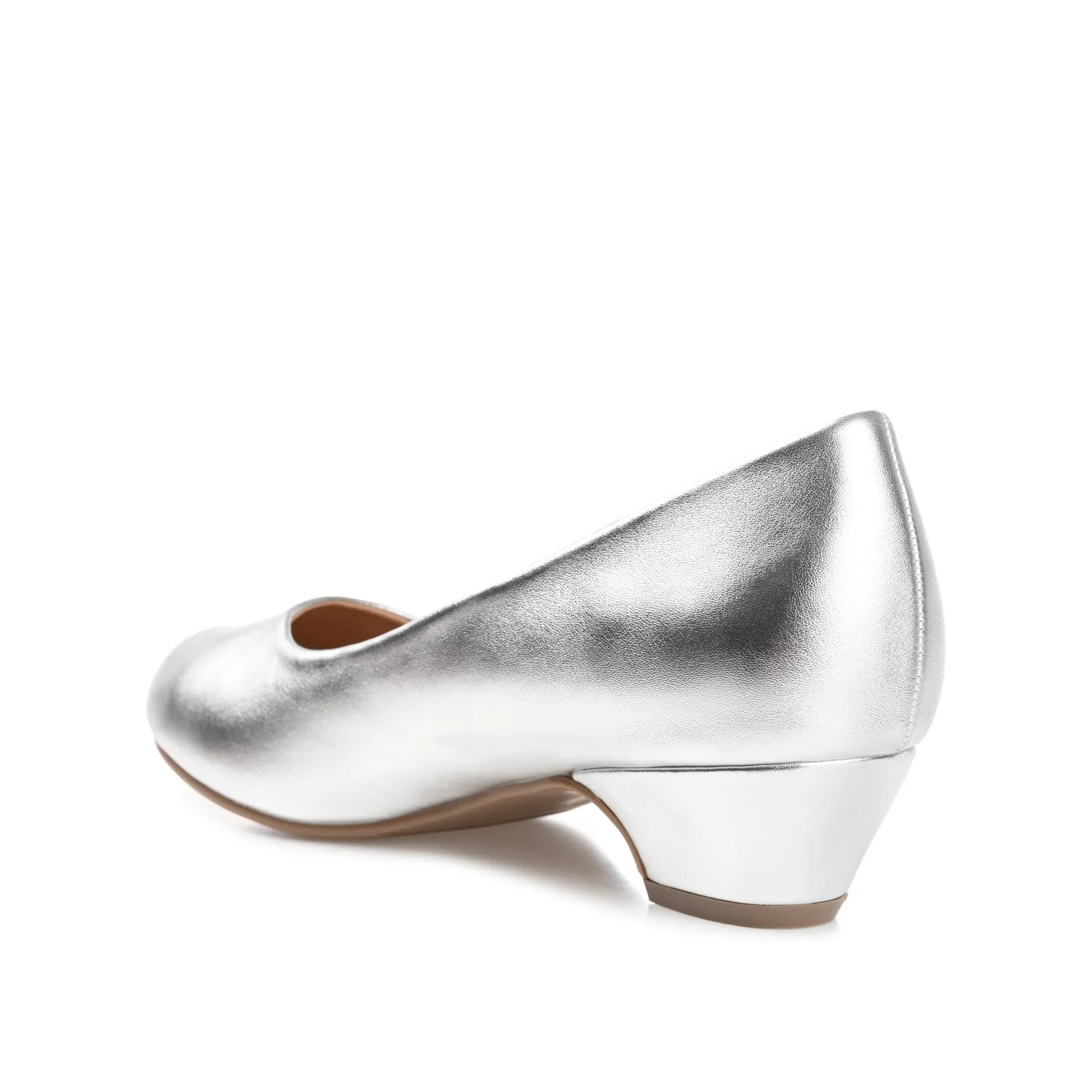 SAAR LOW PUMP HEELS IN NARROW - Silver - Image 4