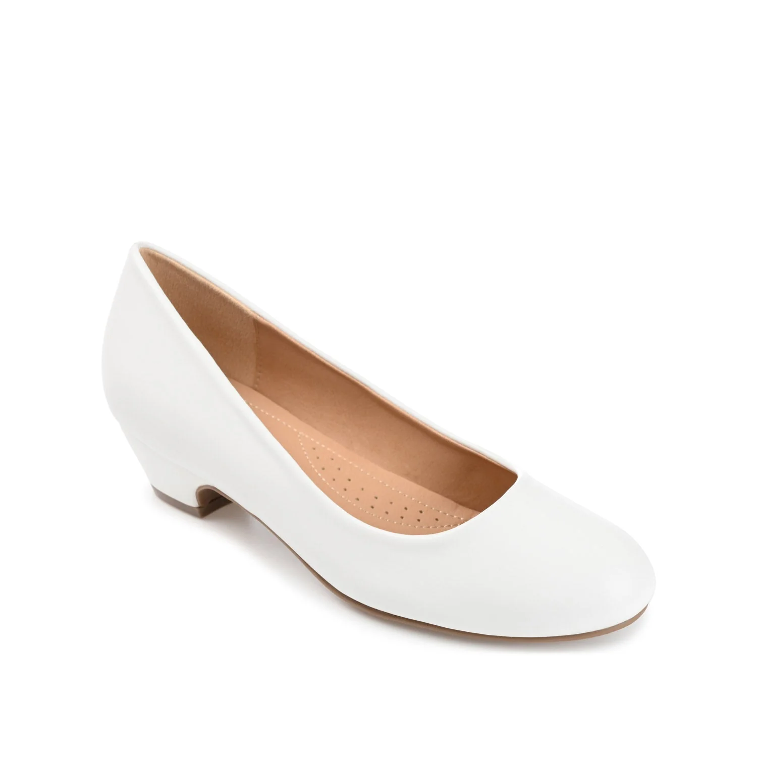 SAAR LOW PUMP HEELS IN NARROW - White - Image 2