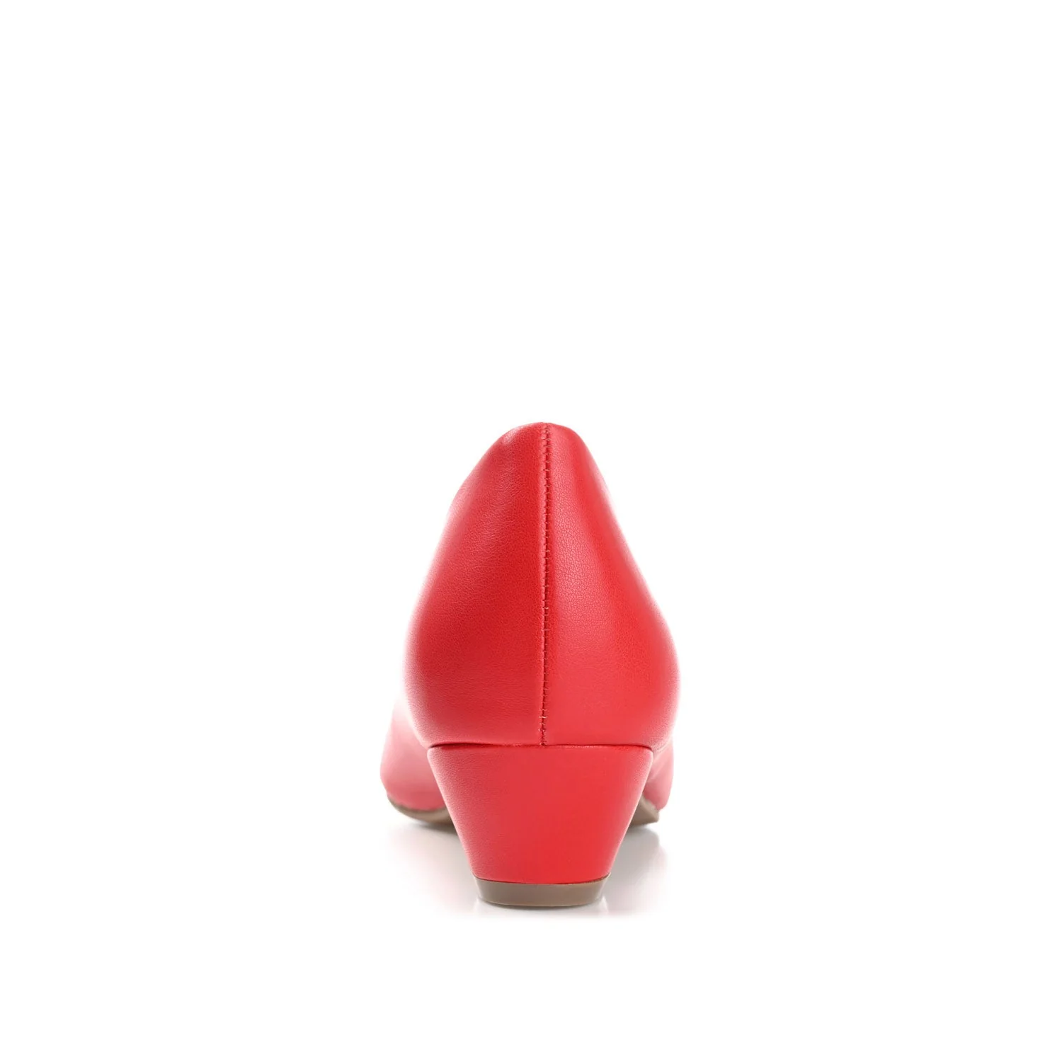 SAAR LOW PUMP HEELS IN VEGAN LEATHER - Red - Image 7