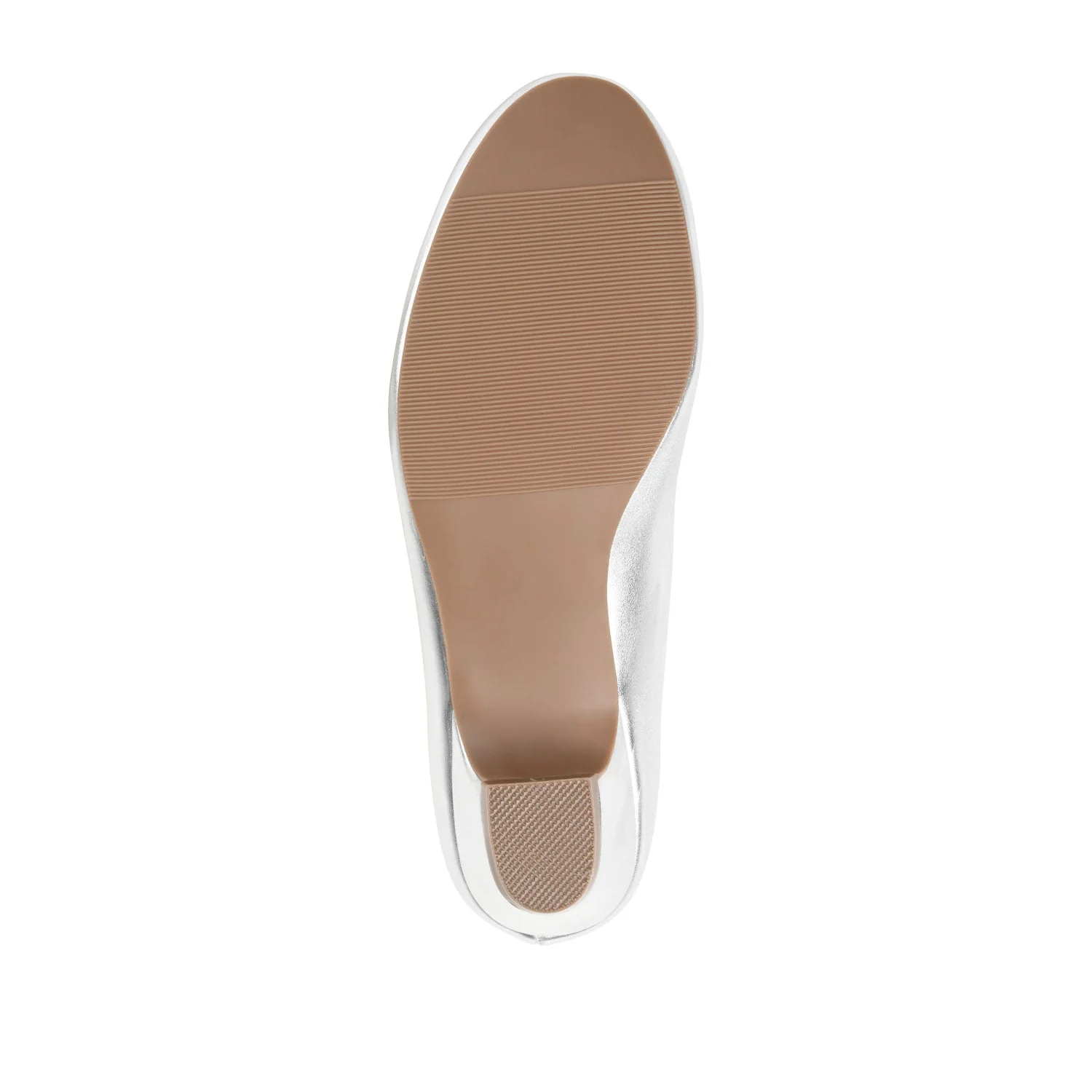 SAAR LOW PUMP HEELS IN VEGAN LEATHER - Silver - Image 8