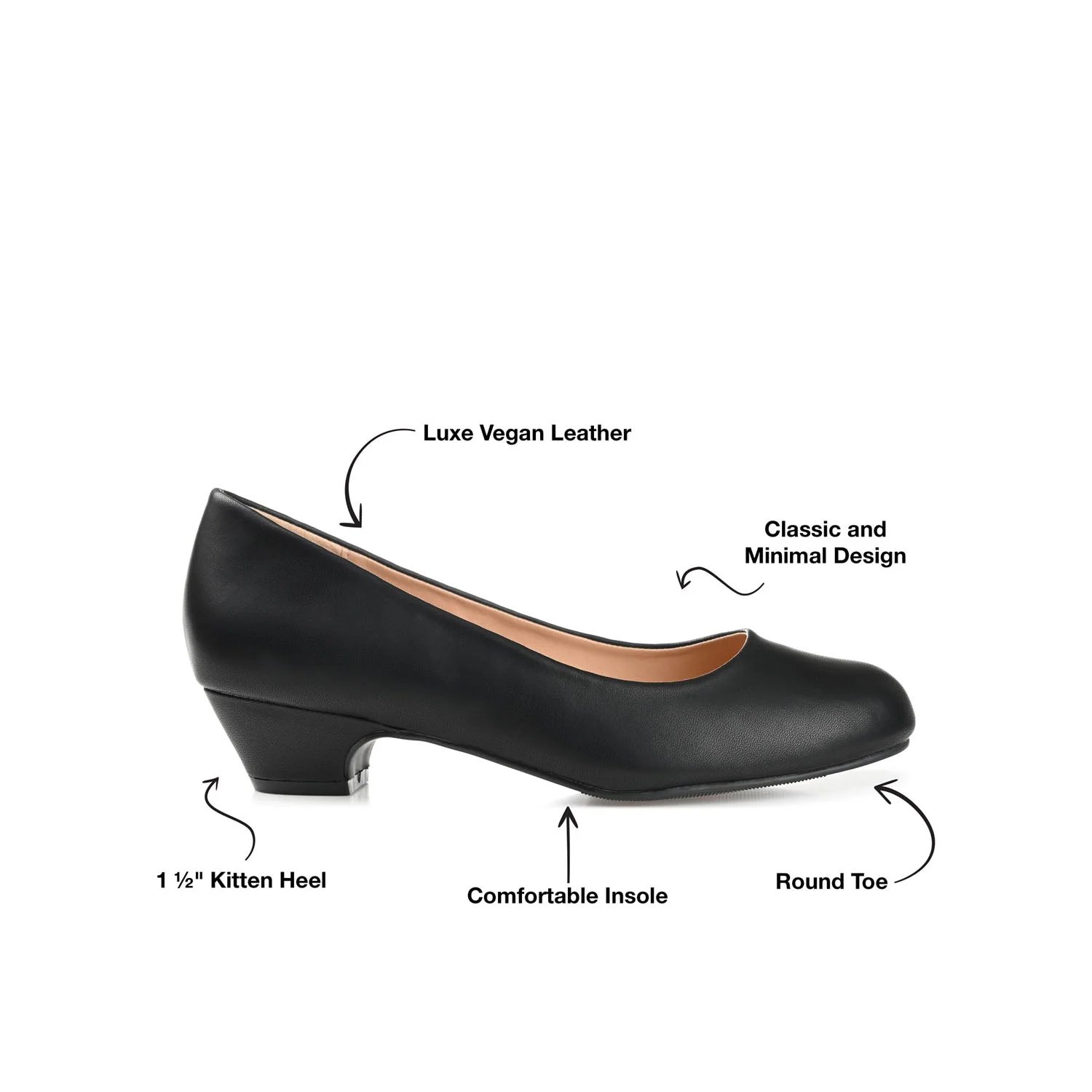 SAAR LOW PUMP HEELS IN WIDE - Black - Image 9