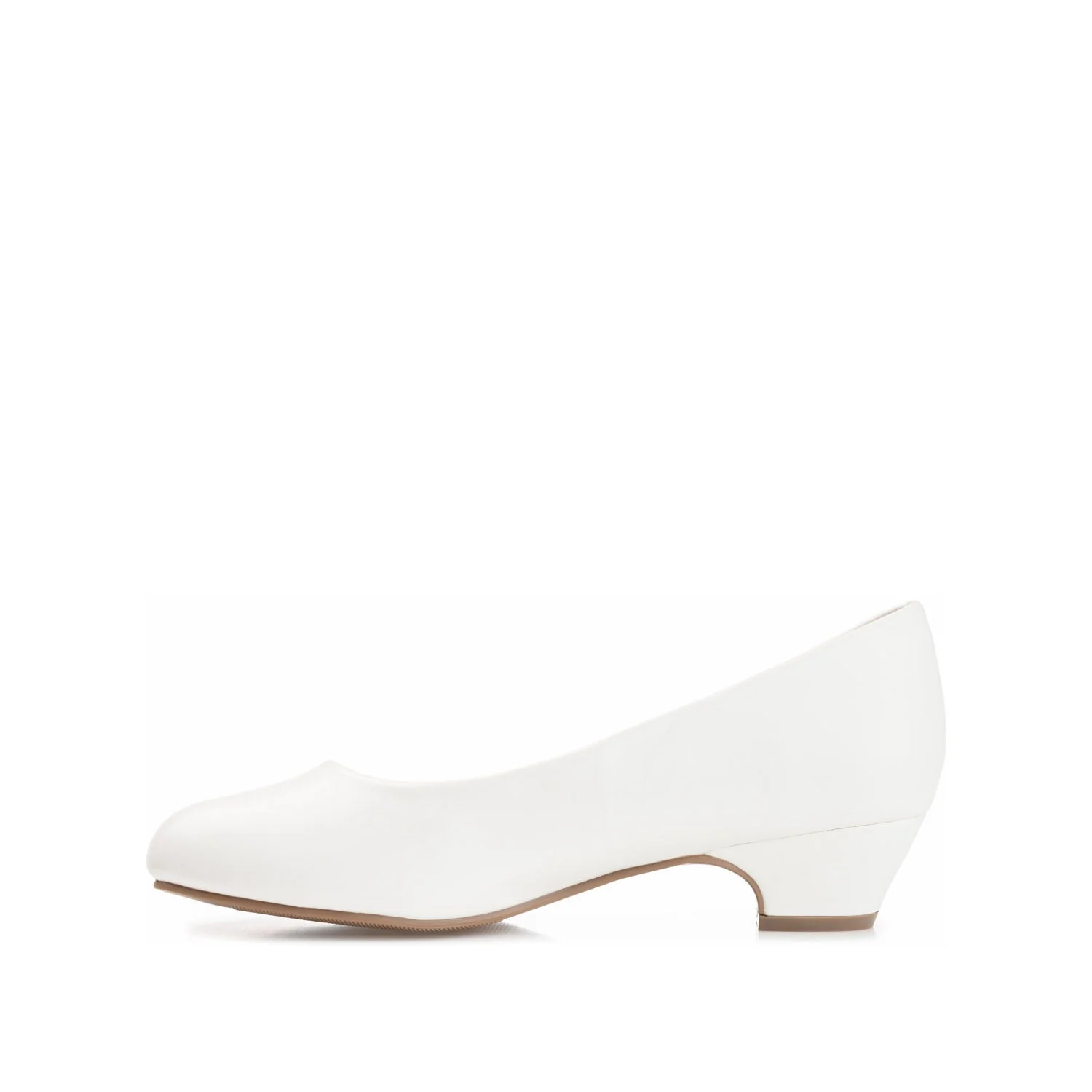 SAAR LOW PUMP HEELS IN VEGAN LEATHER - White - Image 3
