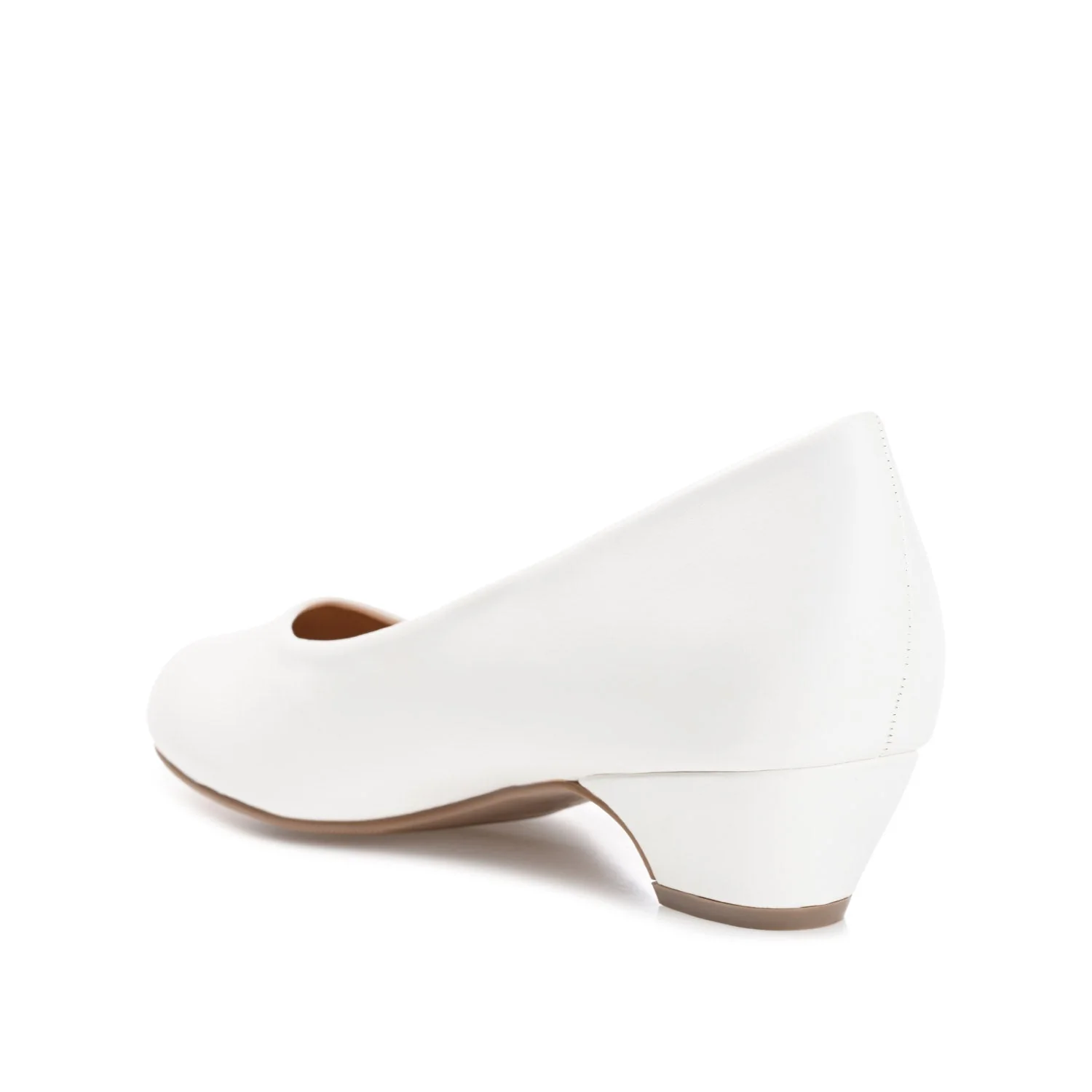 SAAR LOW PUMP HEELS IN VEGAN LEATHER - White - Image 4