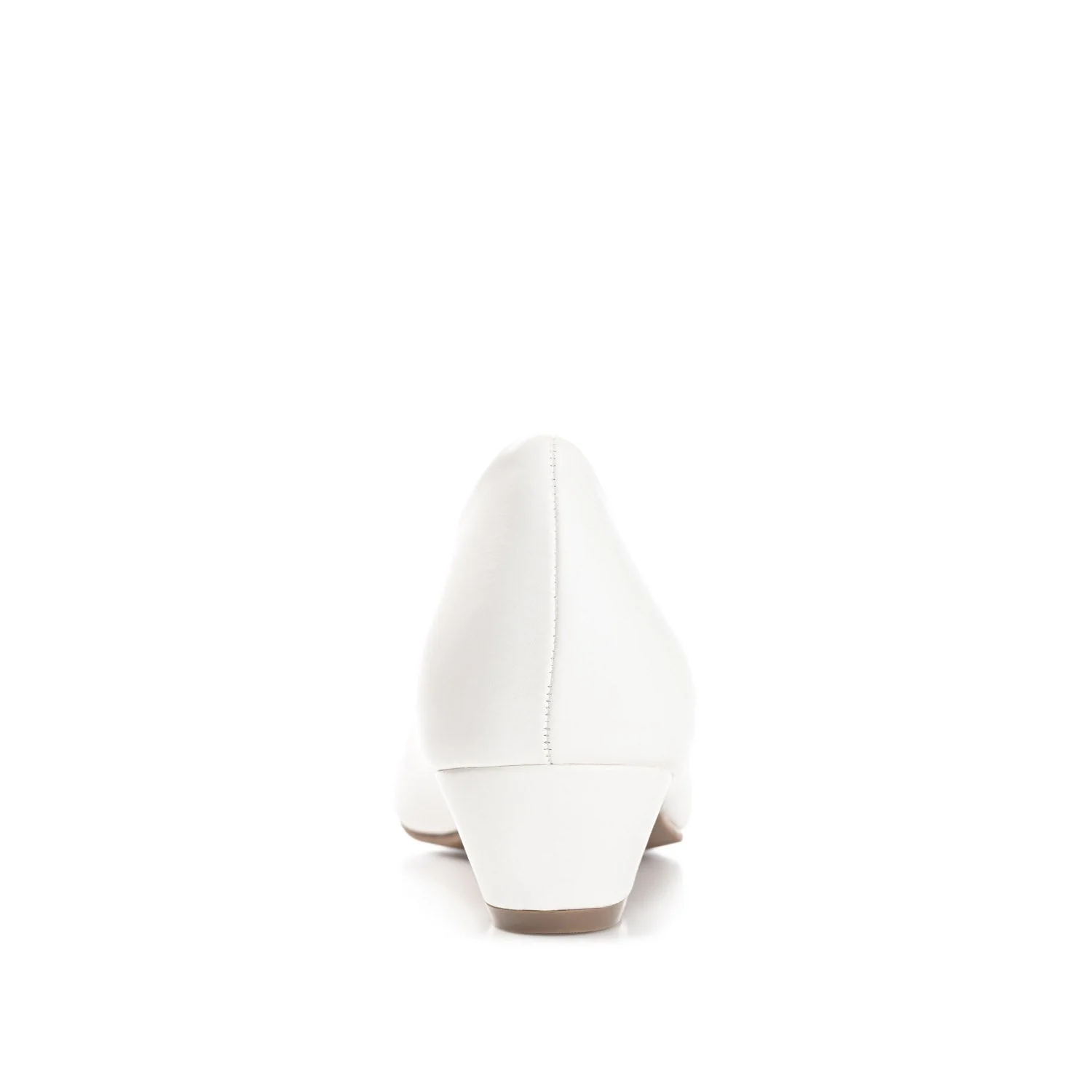 SAAR LOW PUMP HEELS IN VEGAN LEATHER - White - Image 7