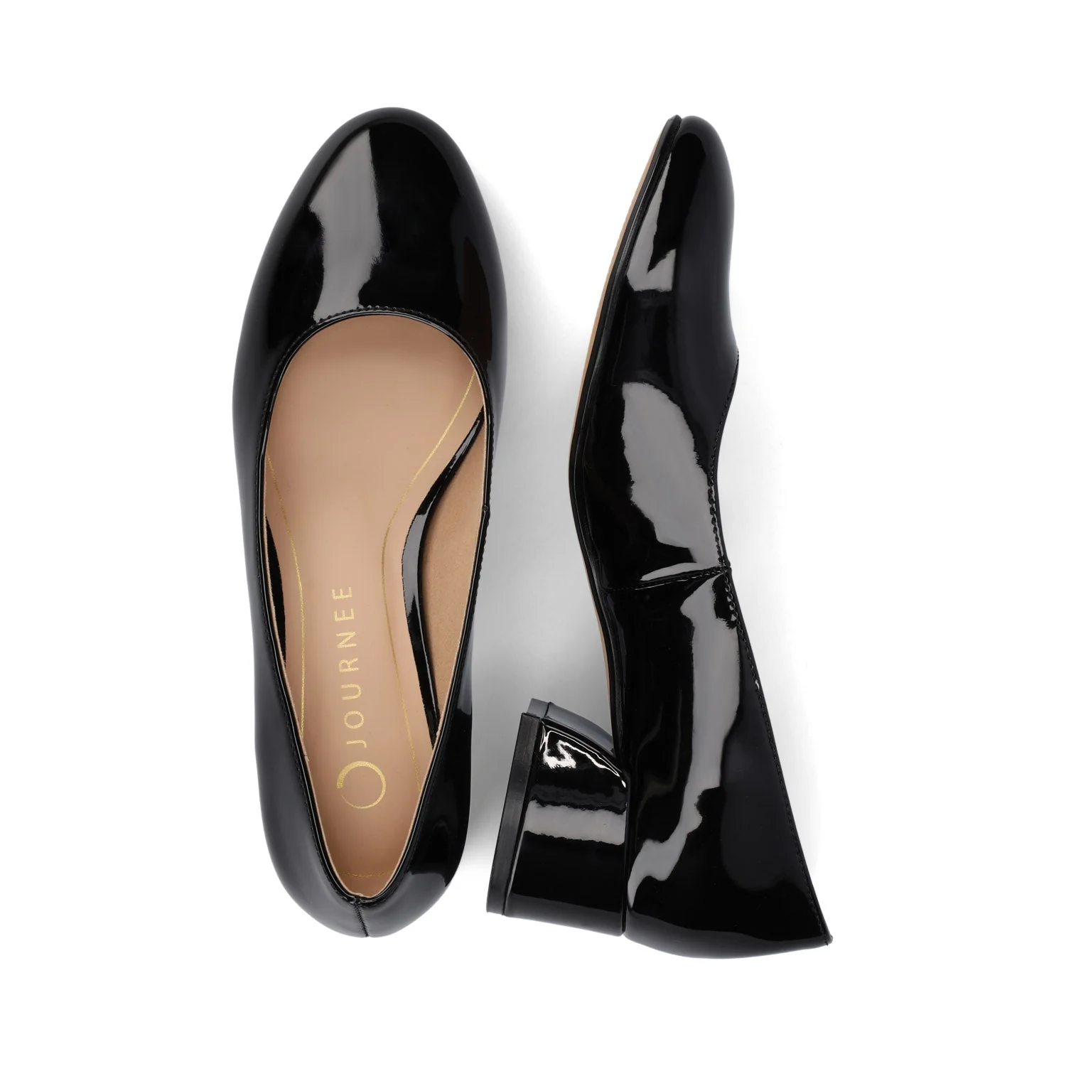 SAAR II LOW PUMP HEELS IN PATENT - Black Patent - Image 3