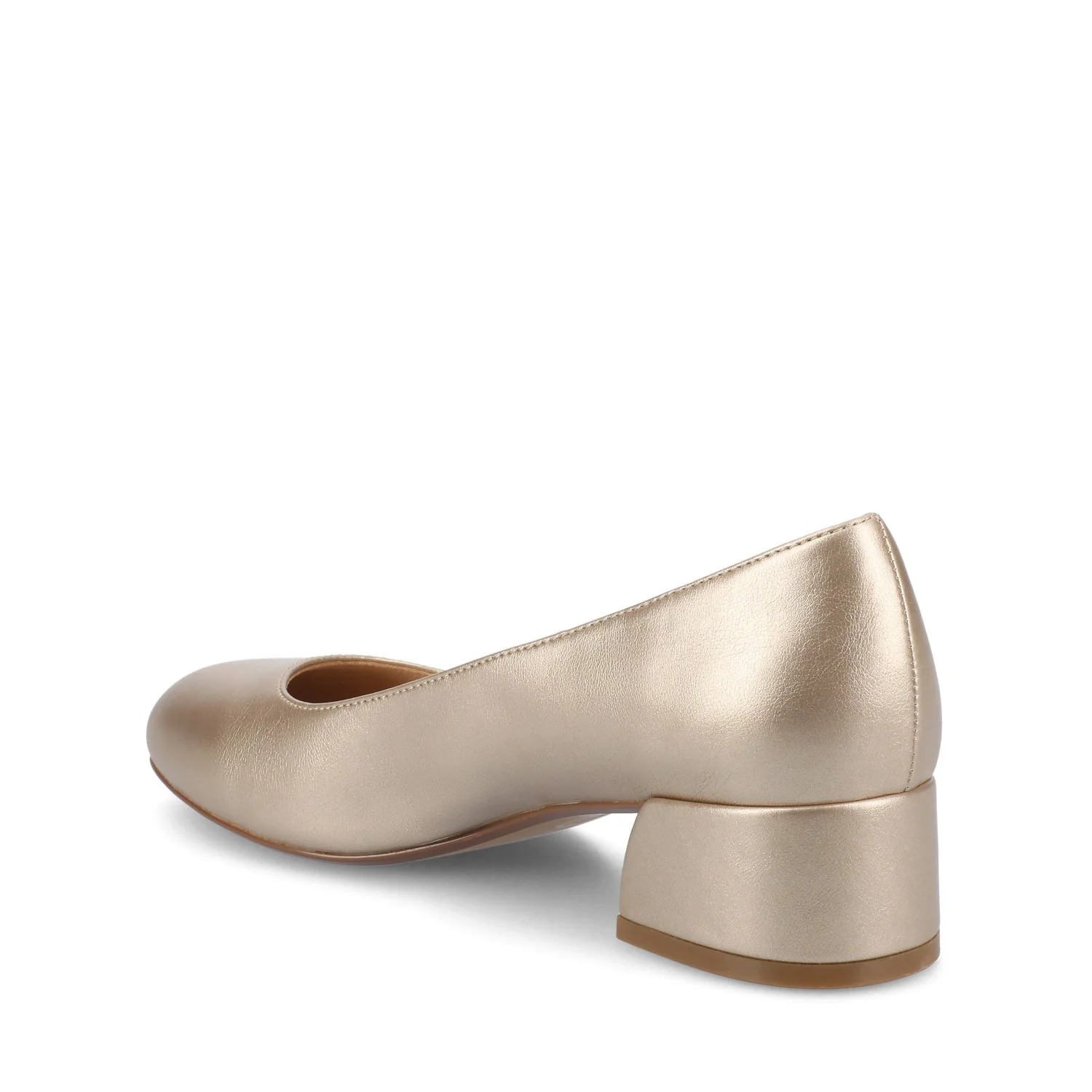 SAAR II LOW PUMP HEELS IN PATENT - Gold PU - Image 4