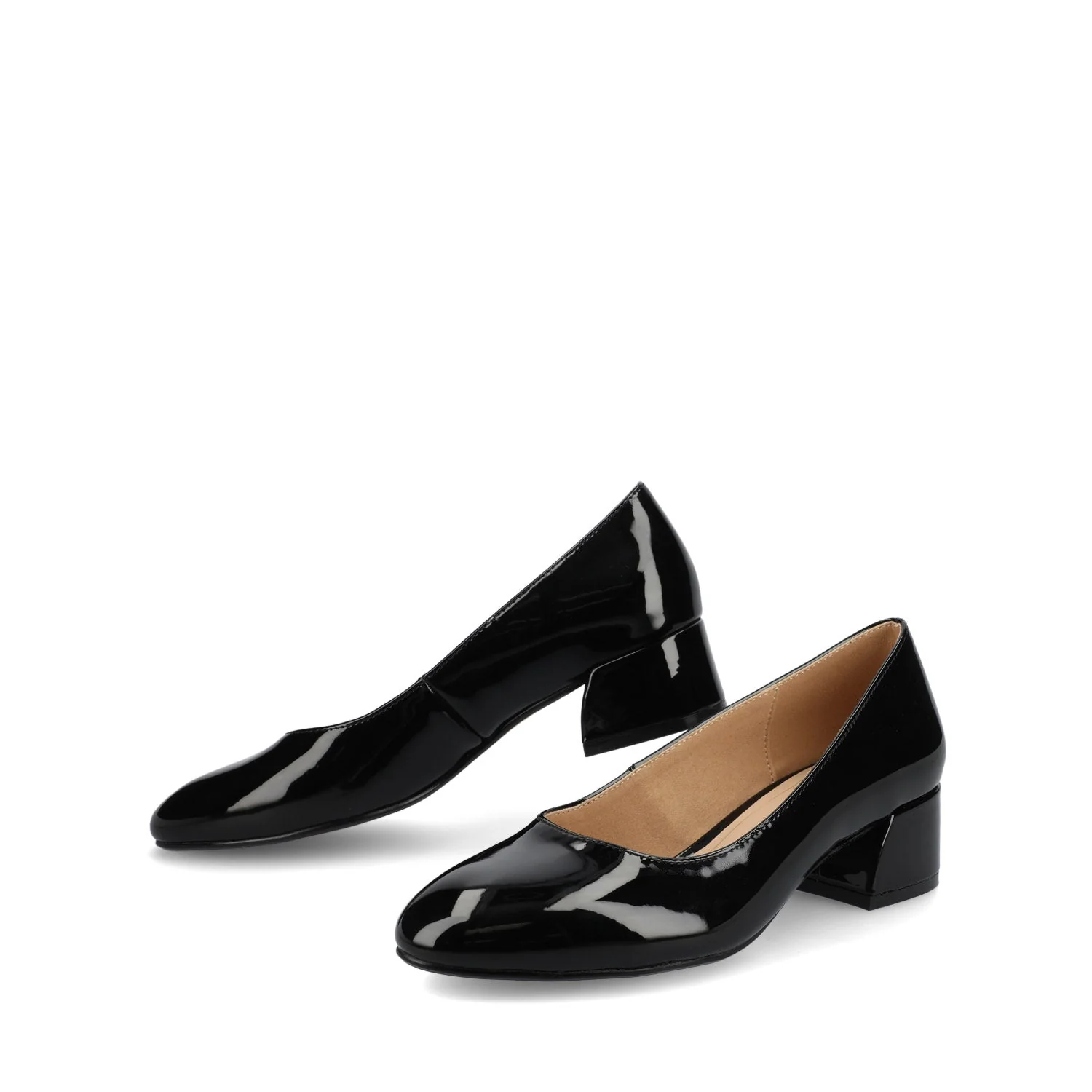 SAAR II PATENT PUMP HEELS IN WIDE - Black Patent - Image 2