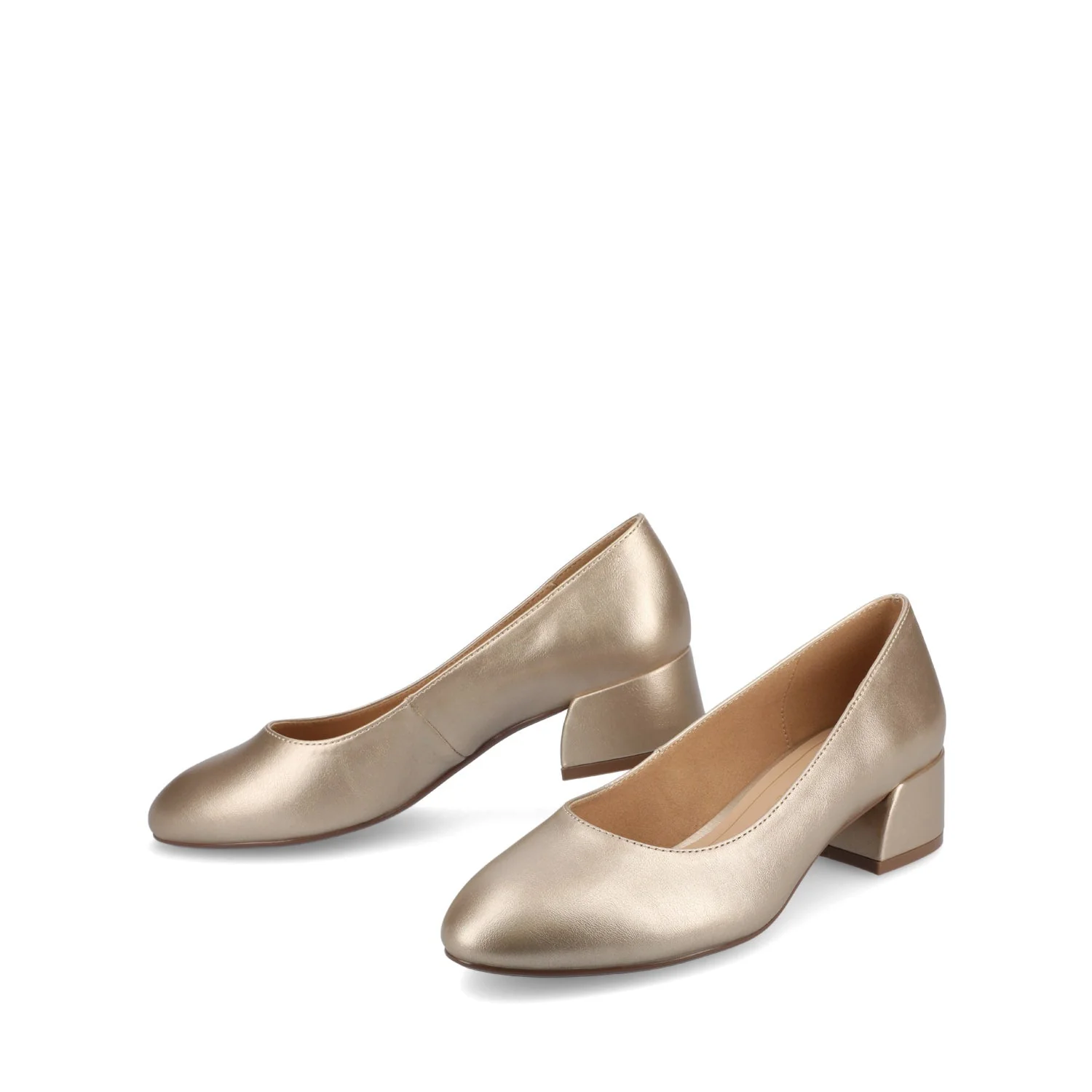 SAAR II PATENT PUMP HEELS IN WIDE - Champagne PU - Image 2