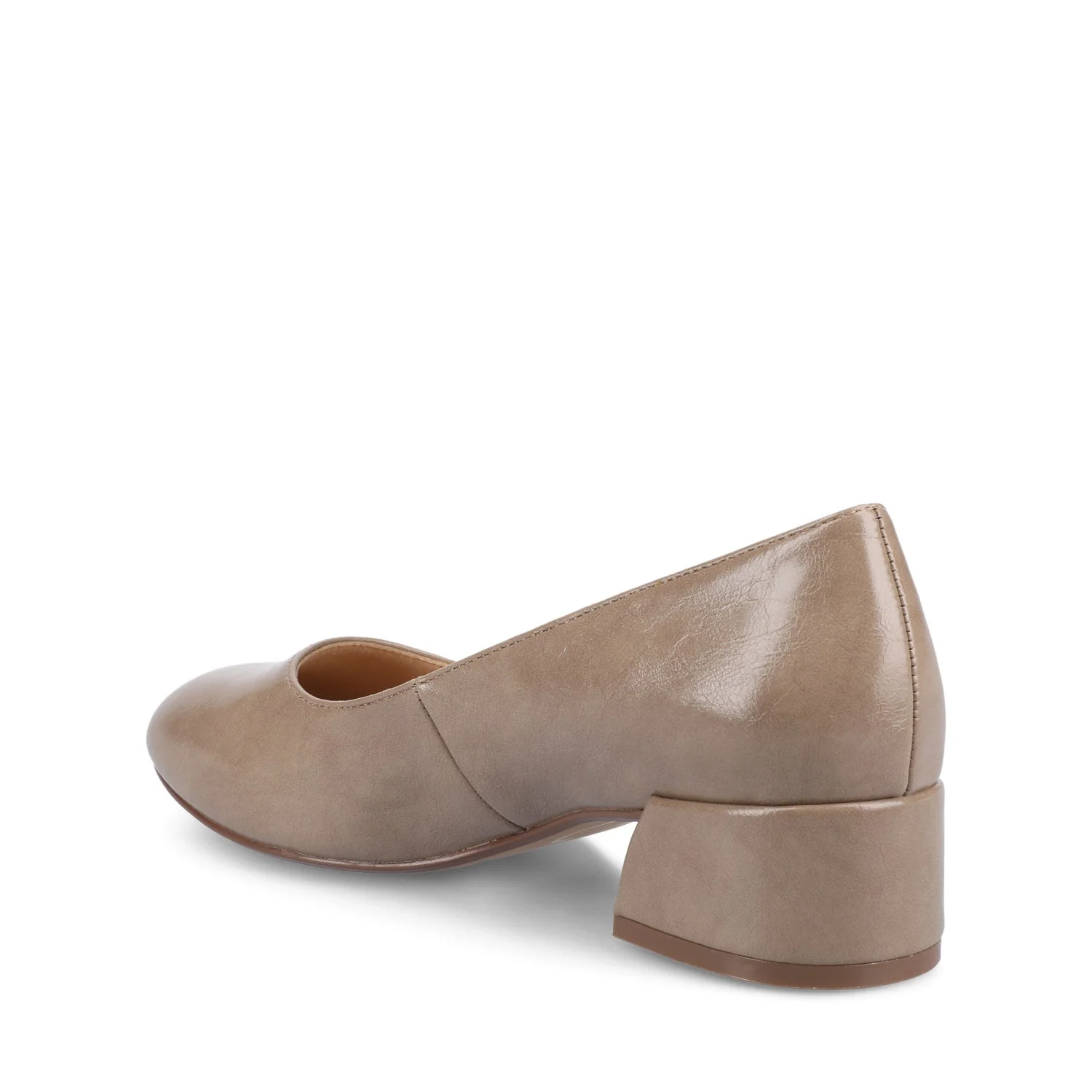 SAAR II PATENT PUMP HEELS IN WIDE - Taupe Patent - Image 3