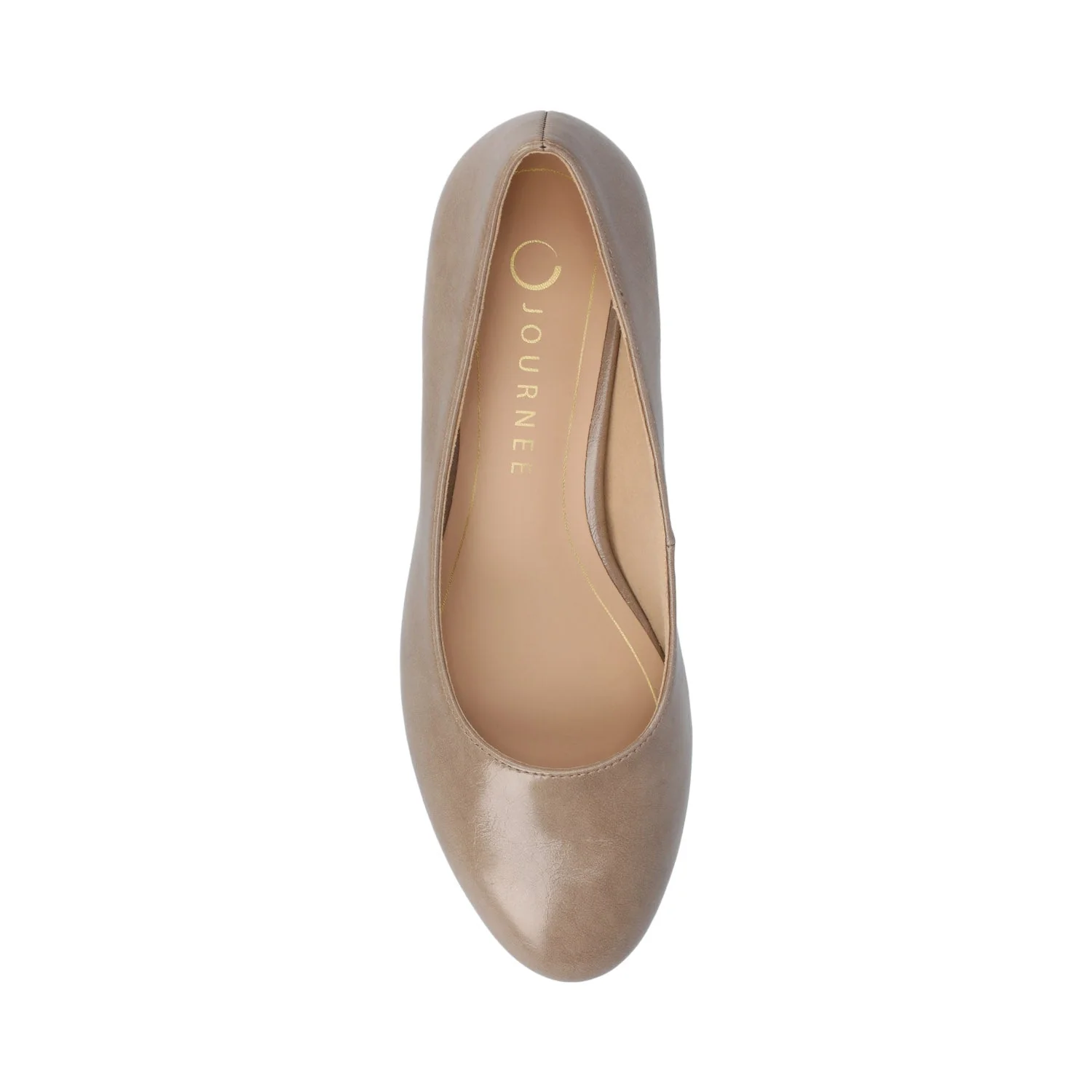 SAAR II PATENT PUMP HEELS IN WIDE - Taupe Patent - Image 4