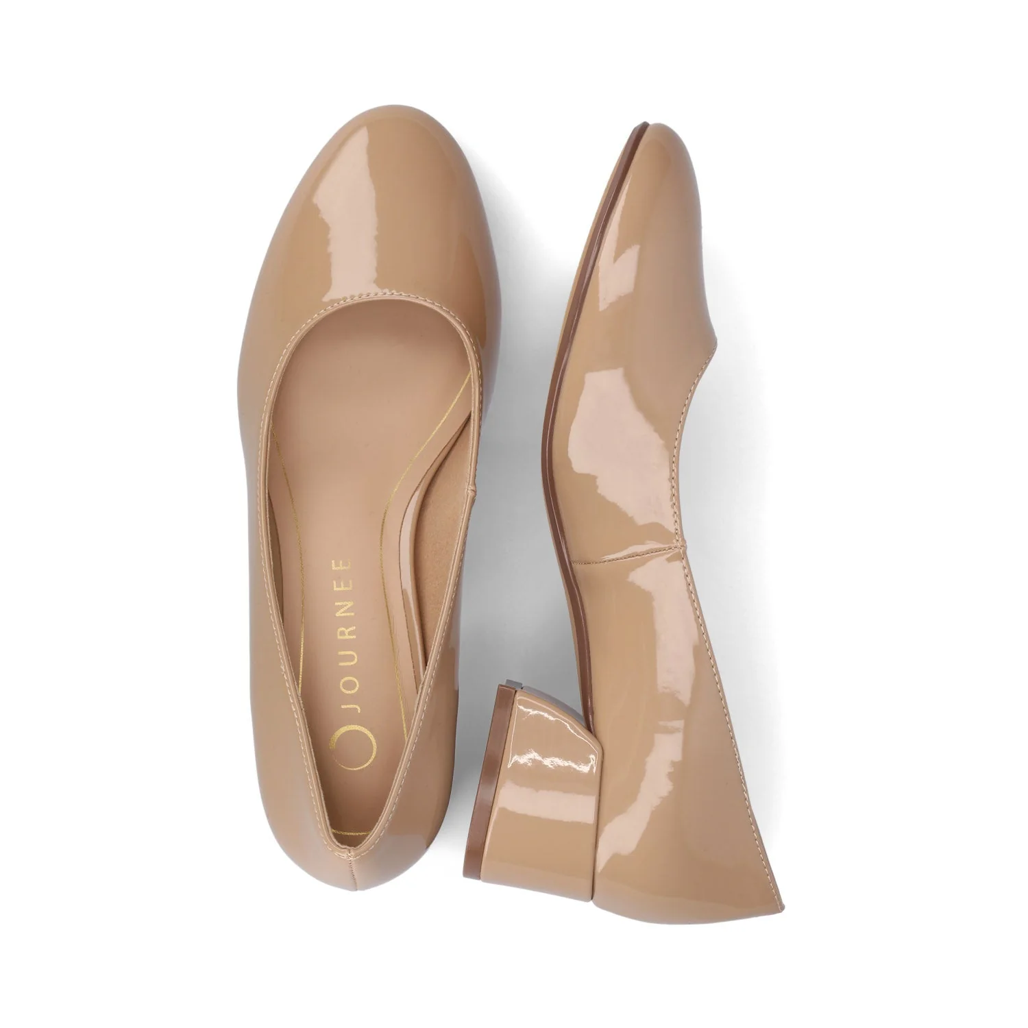 SAAR II LOW PUMP HEELS IN PATENT - Nude Patent - Image 4