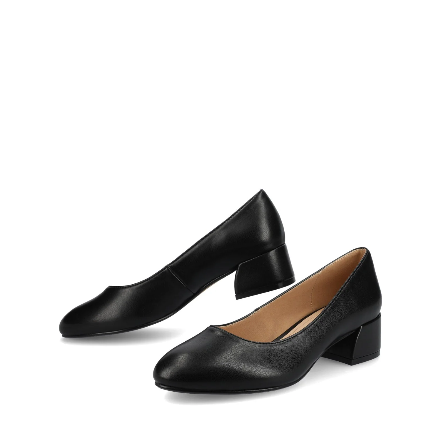 SAAR II VEGAN LEATHER PUMP HEELS IN WIDE - Black PU - Image 2