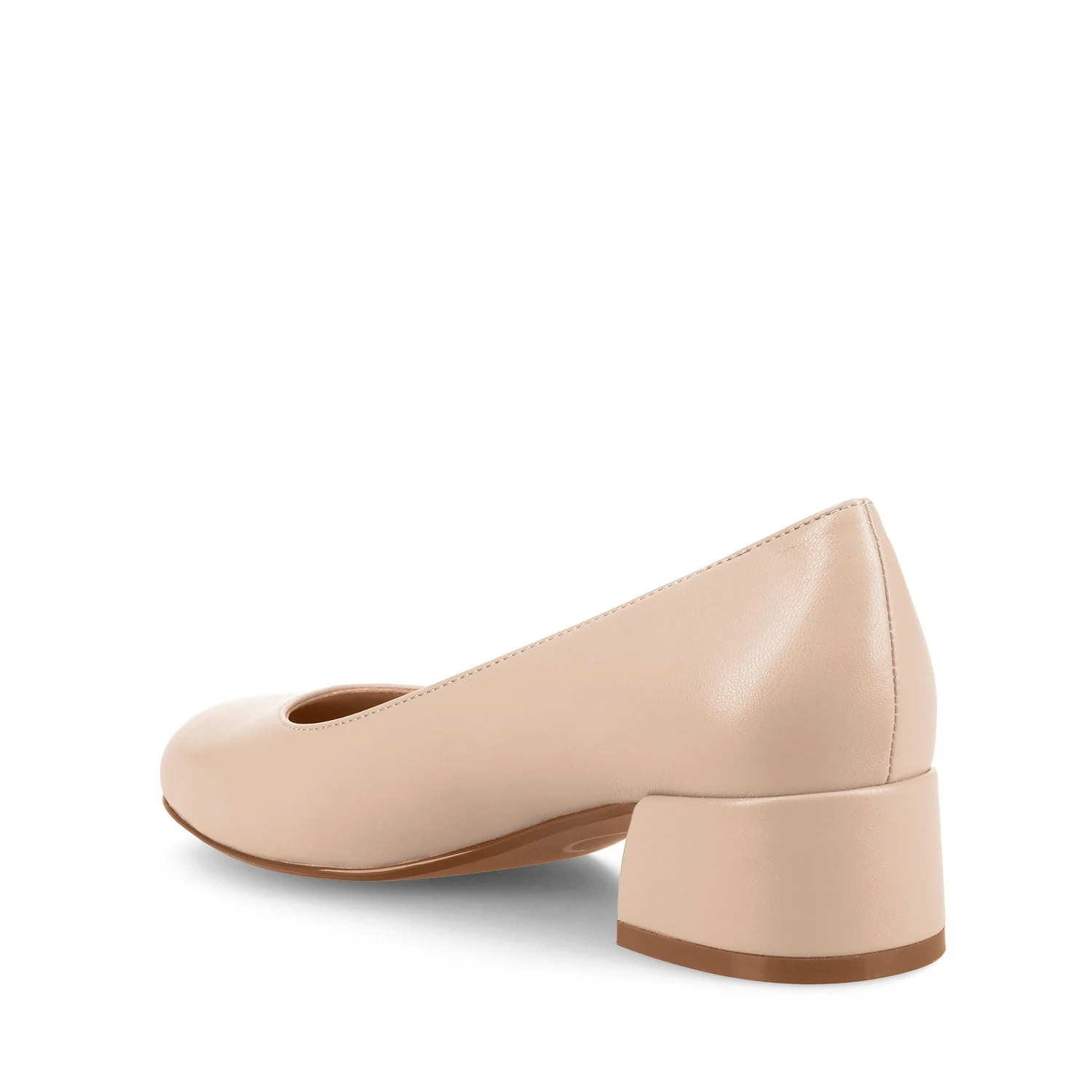 SAAR II VEGAN LEATHER PUMP HEELS IN WIDE - Blush PU - Image 5