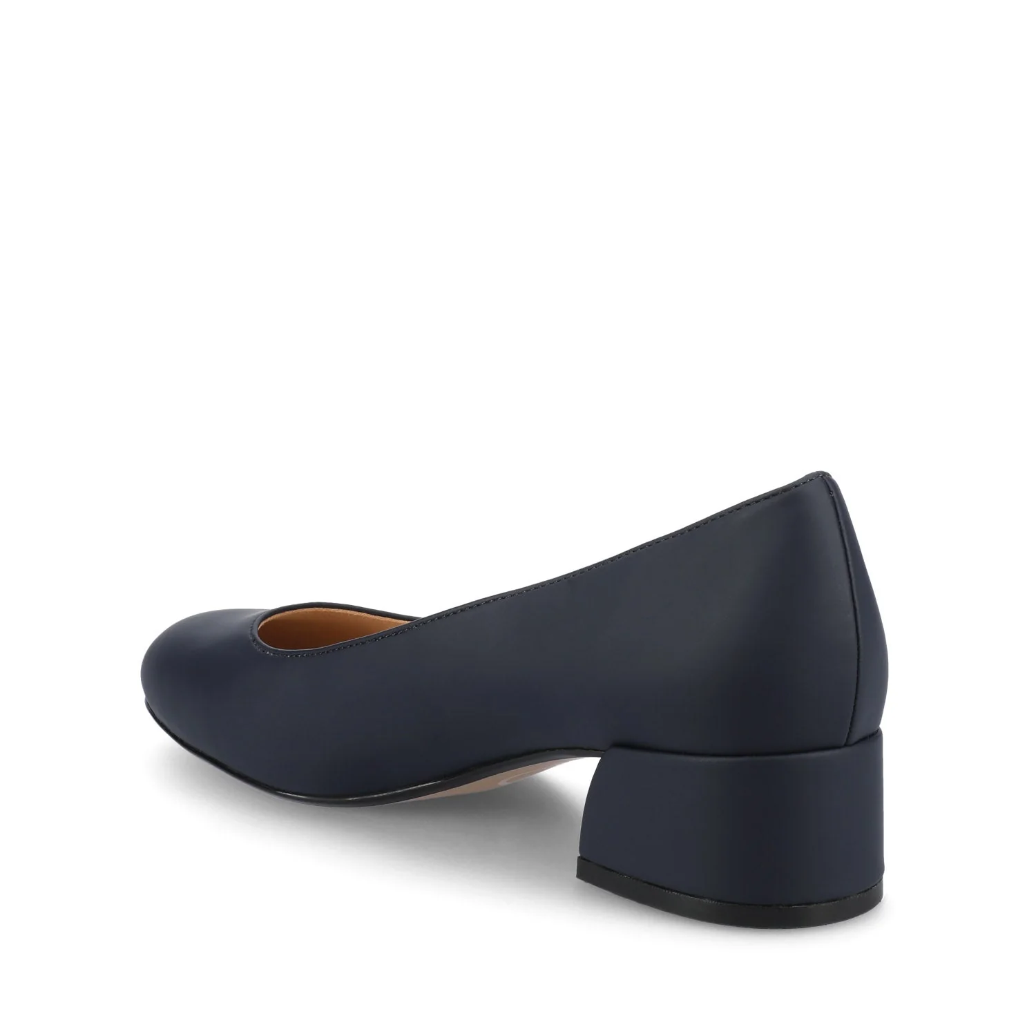 SAAR II VEGAN LEATHER PUMP HEELS IN WIDE - Navy PU - Image 4