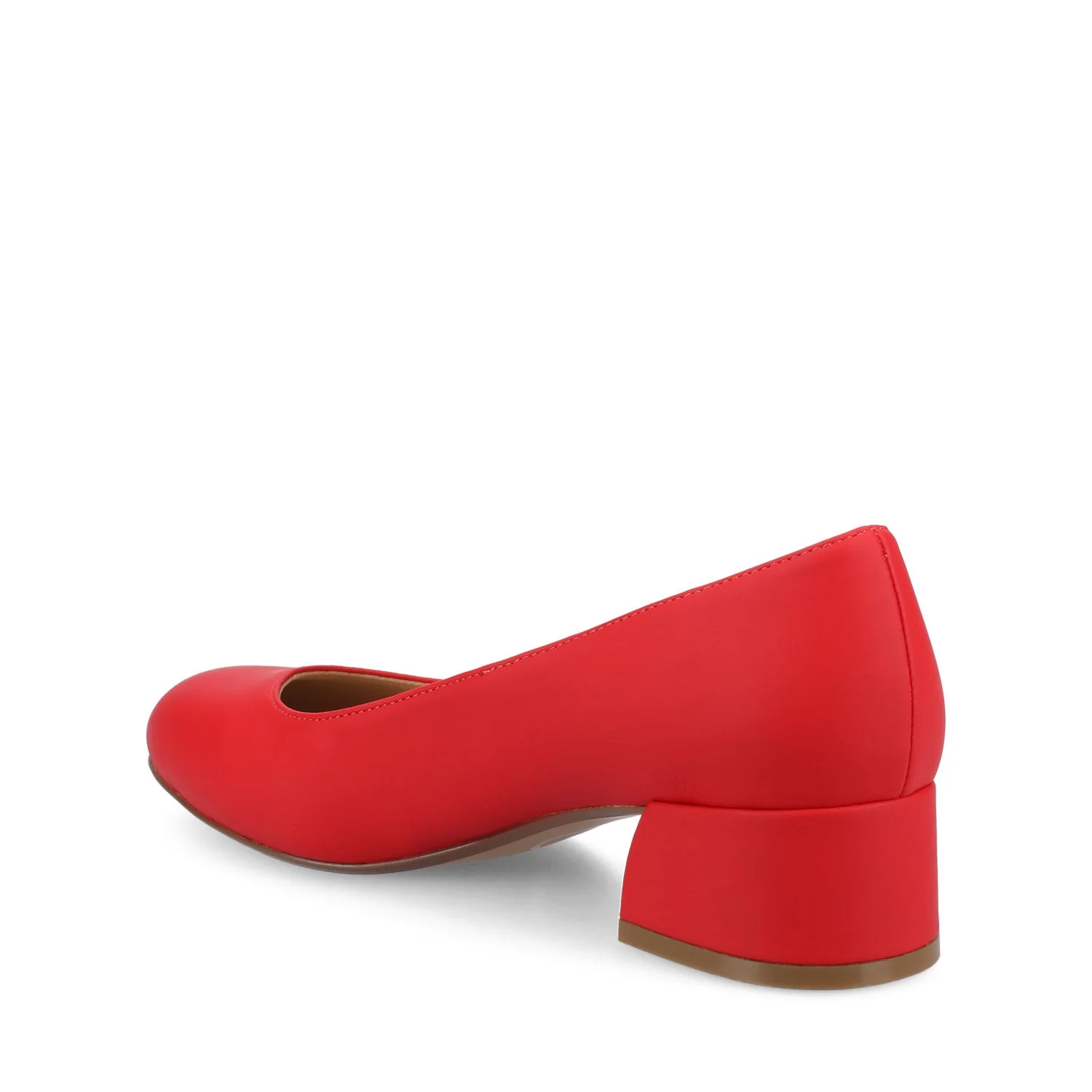 SAAR II VEGAN LEATHER PUMP HEELS IN WIDE - Red PU - Image 4
