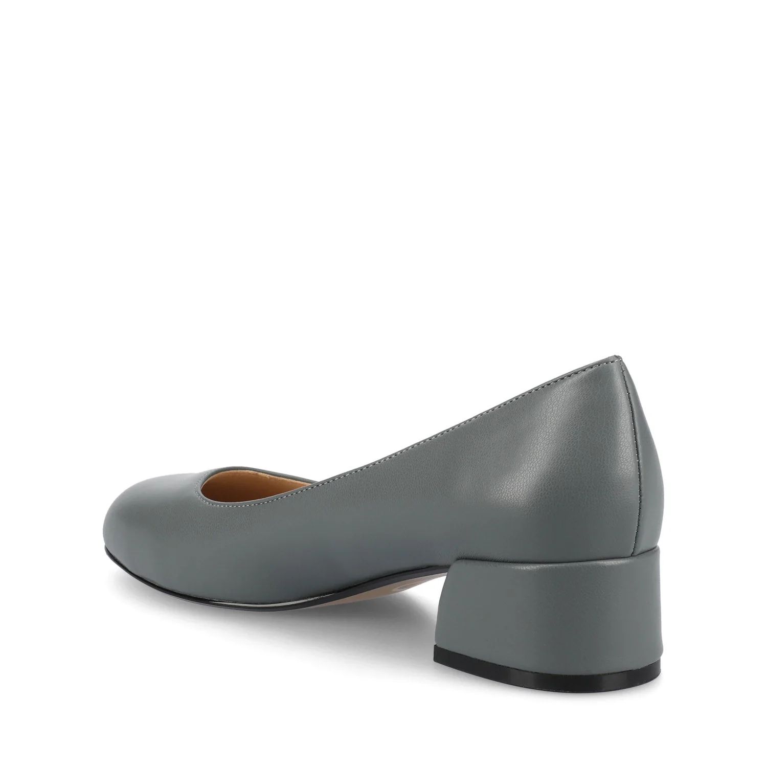 SAAR II VEGAN LEATHER PUMP HEELS IN WIDE - Slate PU - Image 4