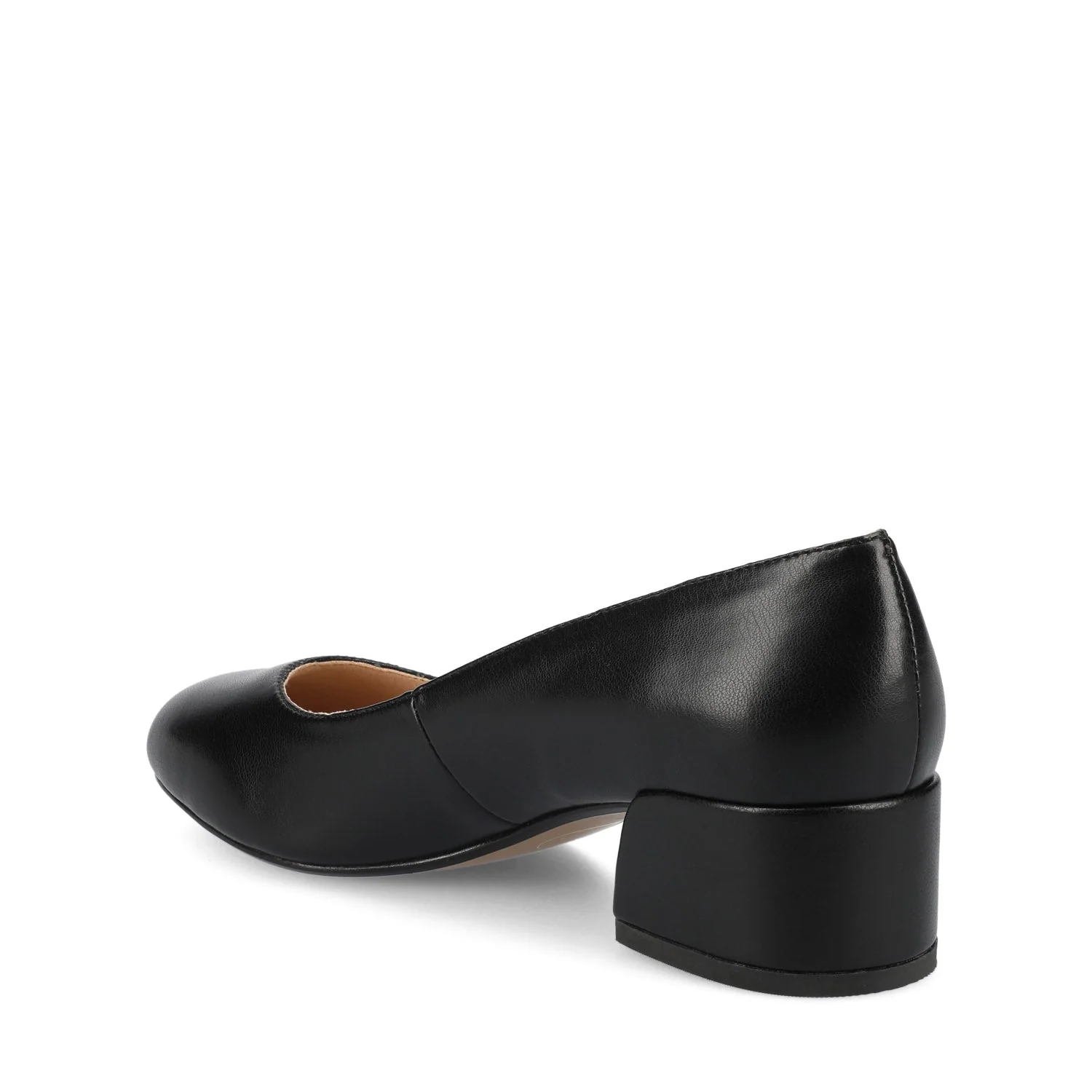 SAAR II BLOCK HEEL PUMPS IN VEGAN LEATHER - Black PU - Image 4
