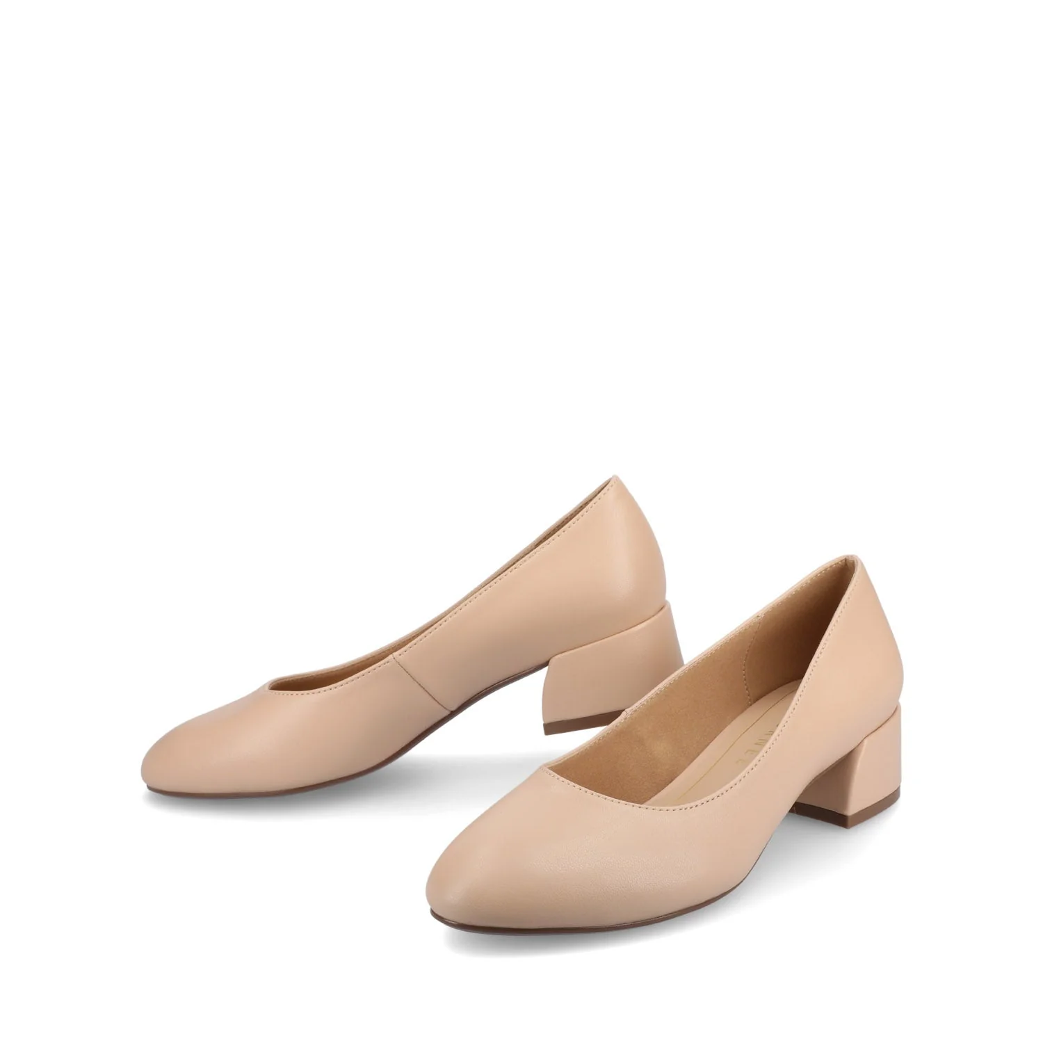 SAAR II BLOCK HEEL PUMPS IN VEGAN LEATHER - Blush PU - Image 2