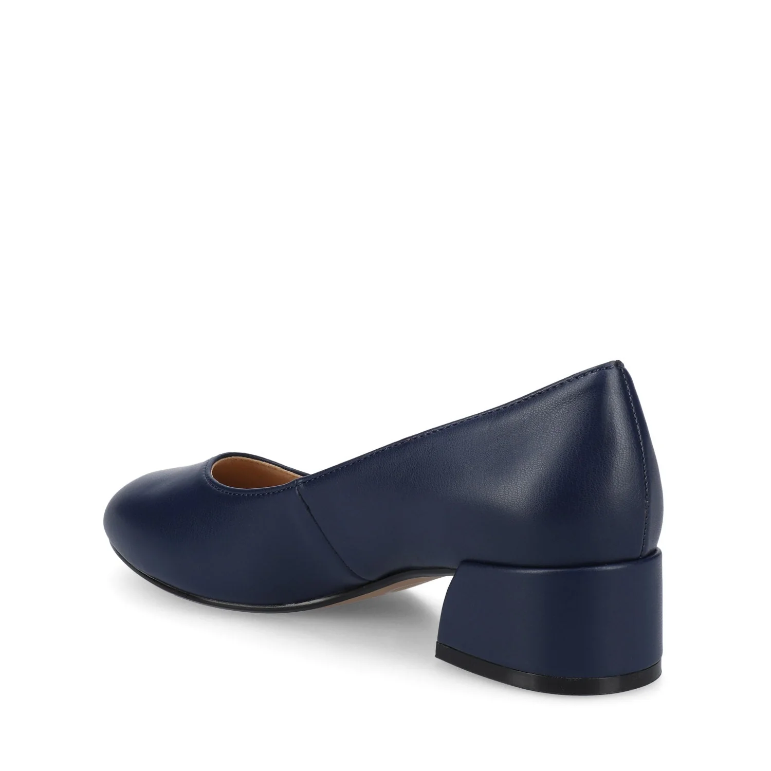 SAAR II BLOCK HEEL PUMPS IN VEGAN LEATHER - Navy PU - Image 4