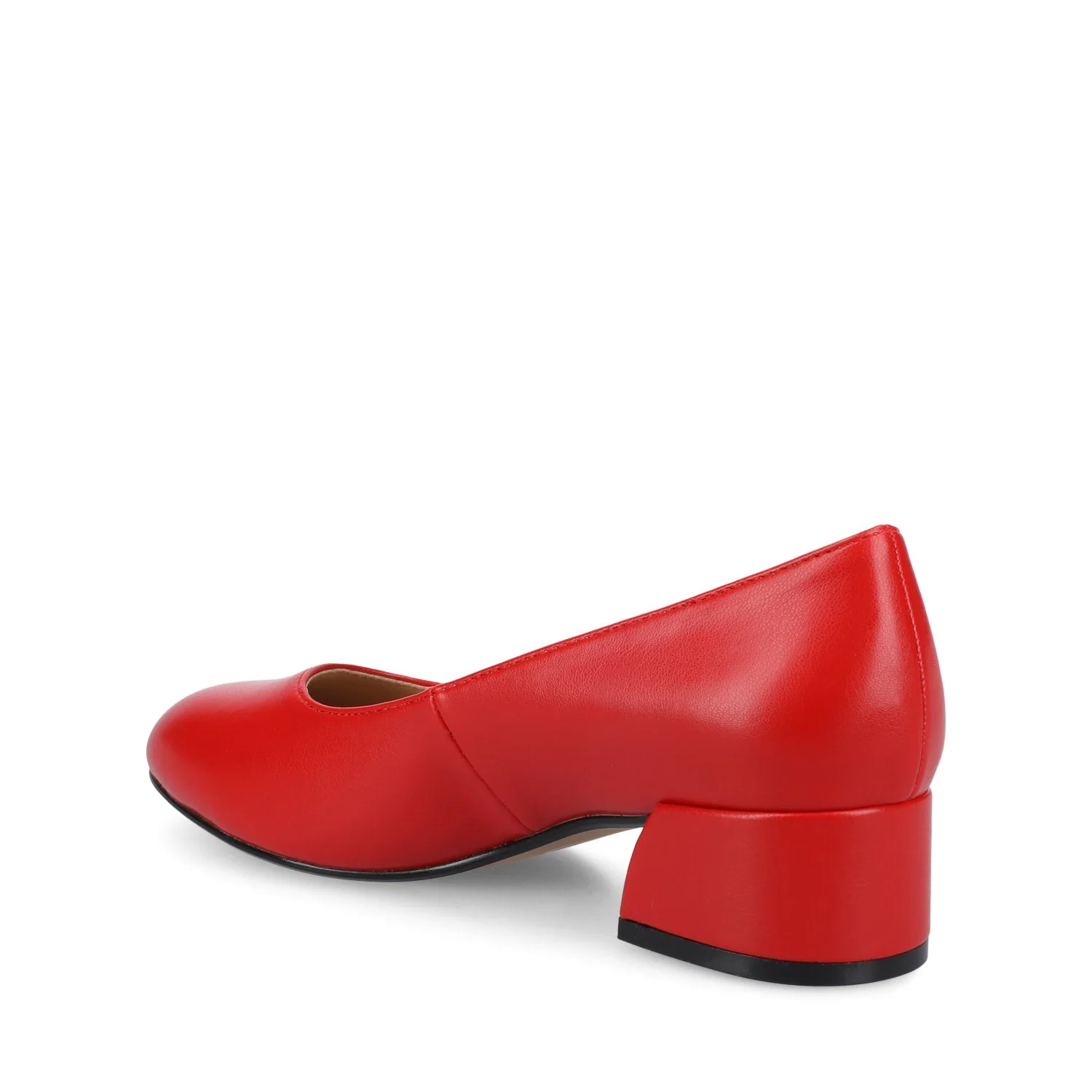 SAAR II BLOCK HEEL PUMPS IN VEGAN LEATHER - Red PU - Image 4