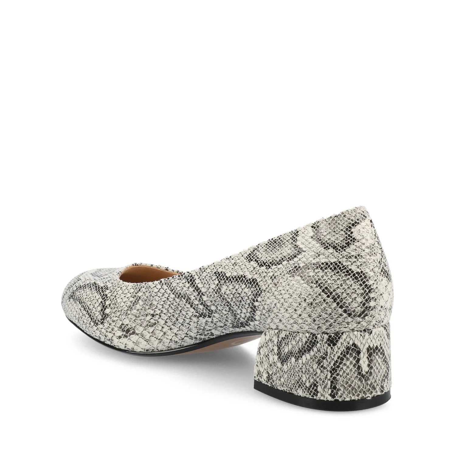 SAAR II BLOCK HEEL PUMPS IN VEGAN LEATHER - Snake - Image 4