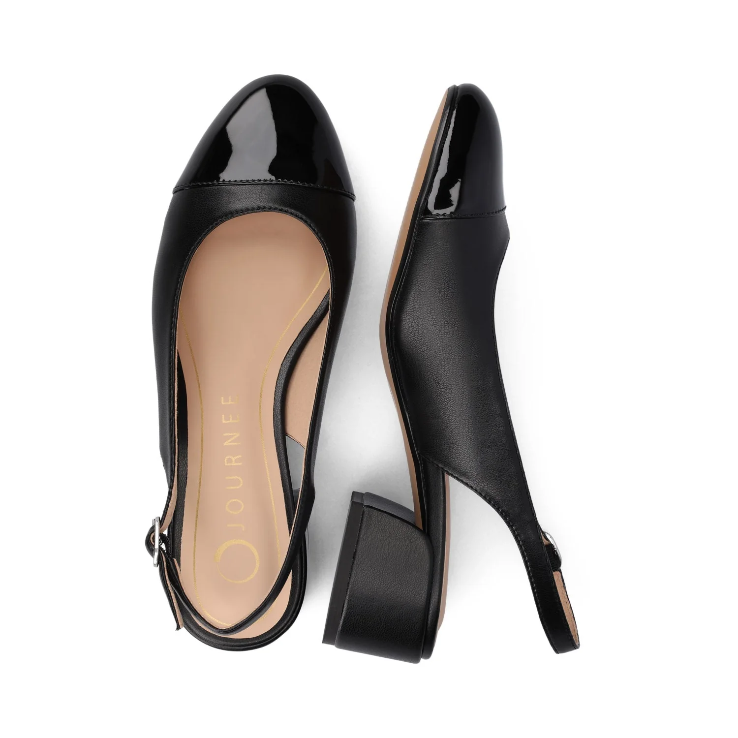 SAMMIE BLOCK HEELS IN VEGAN LEATHER - Black PU - Image 3
