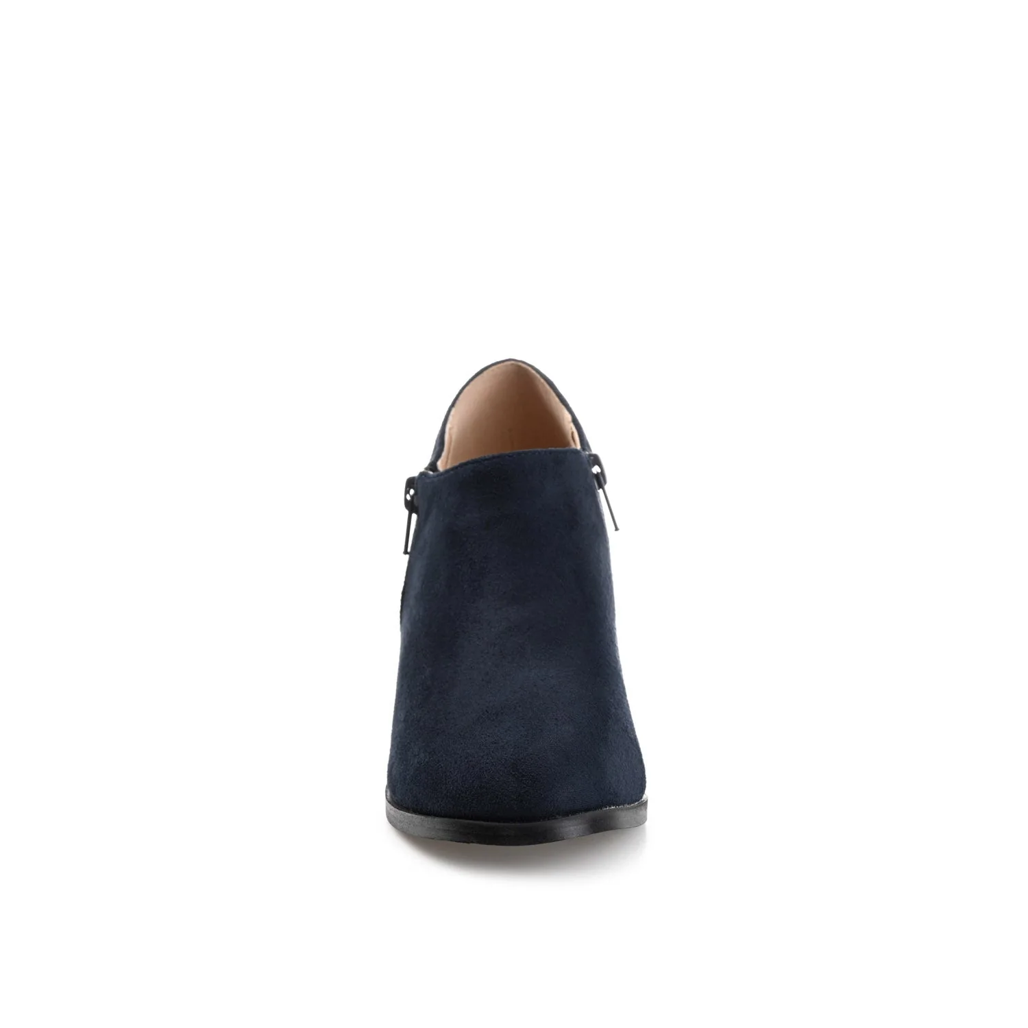SANZI ZIP-UP BOOTIES IN FAUX SUEDE - Navy Nubuck - Image 5