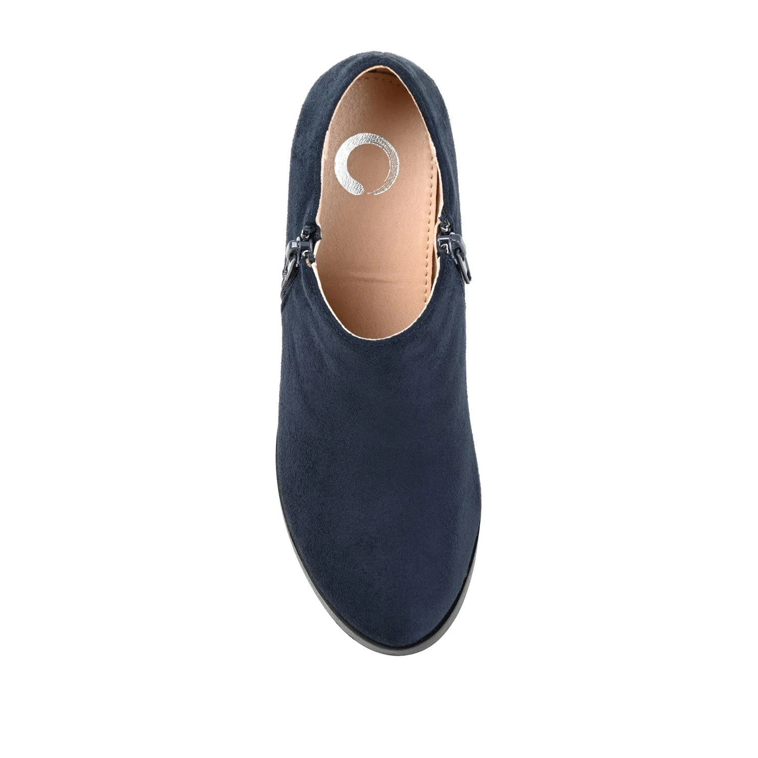 SANZI ZIP-UP BOOTIES IN FAUX SUEDE - Navy Nubuck - Image 6