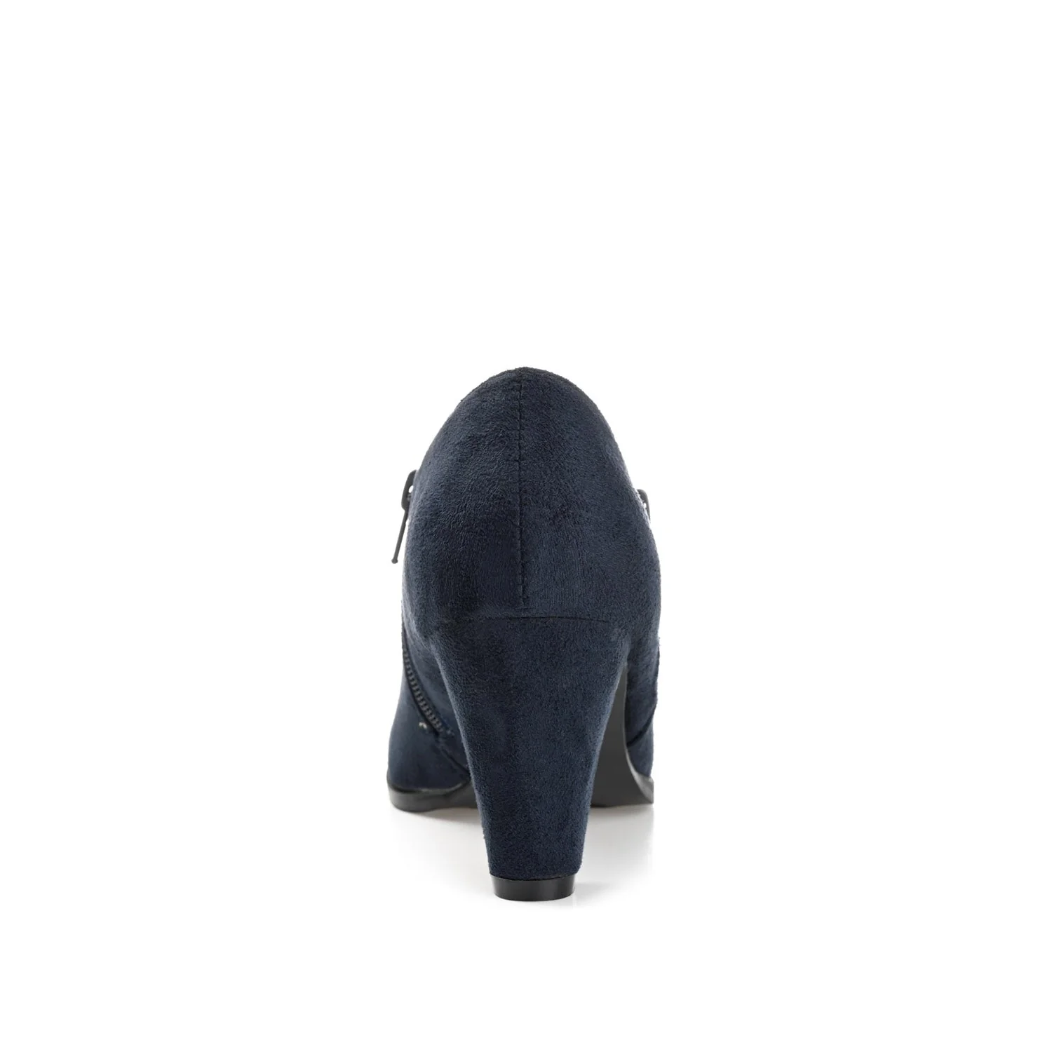 SANZI ZIP-UP BOOTIES IN FAUX SUEDE - Navy Nubuck - Image 7