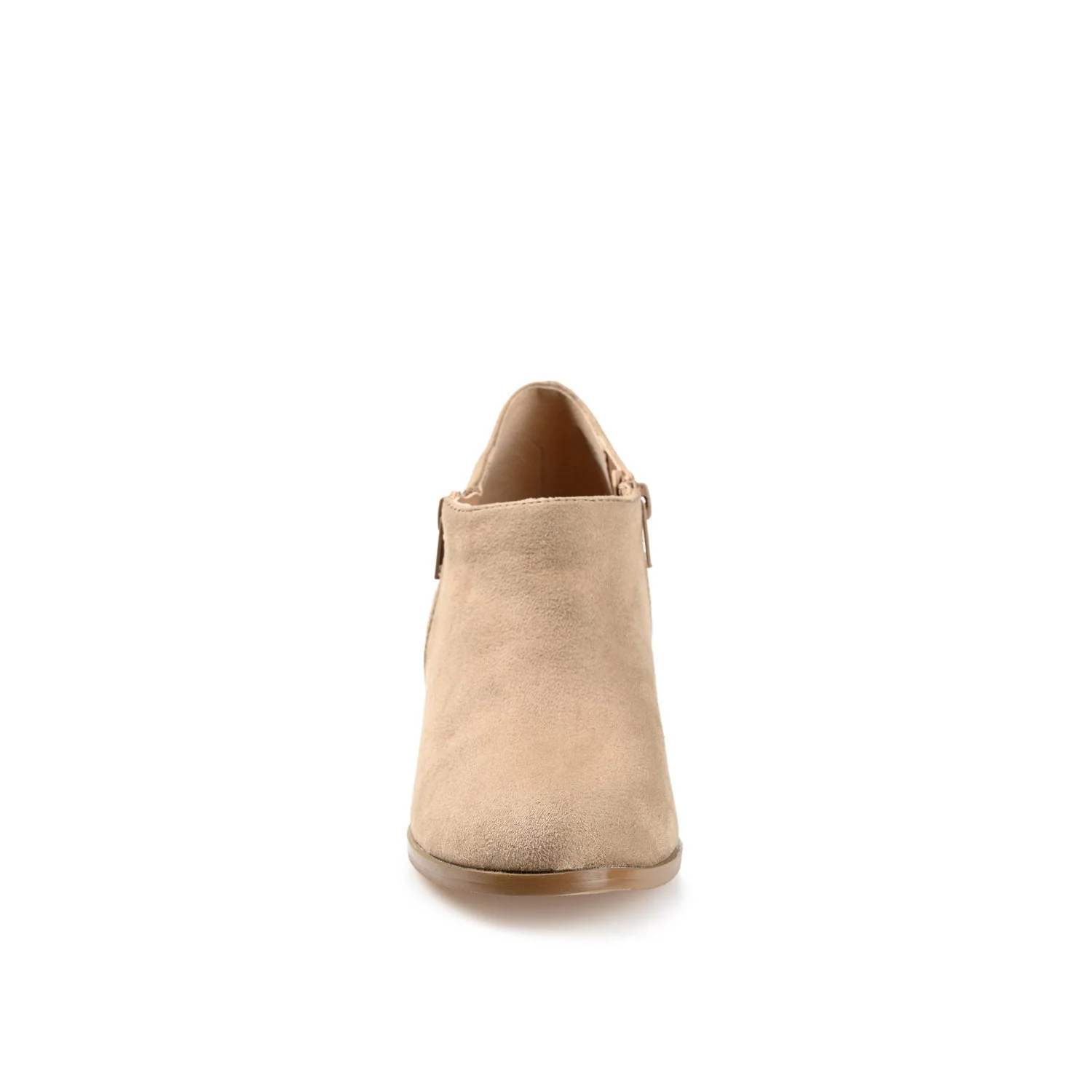 SANZI ZIP-UP BOOTIES IN FAUX SUEDE - Taupe - Image 5