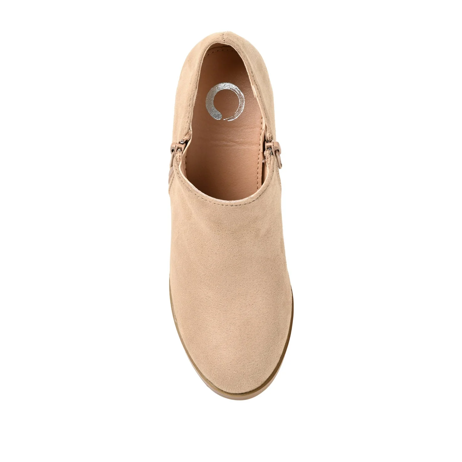 SANZI ZIP-UP BOOTIES IN FAUX SUEDE - Taupe - Image 6