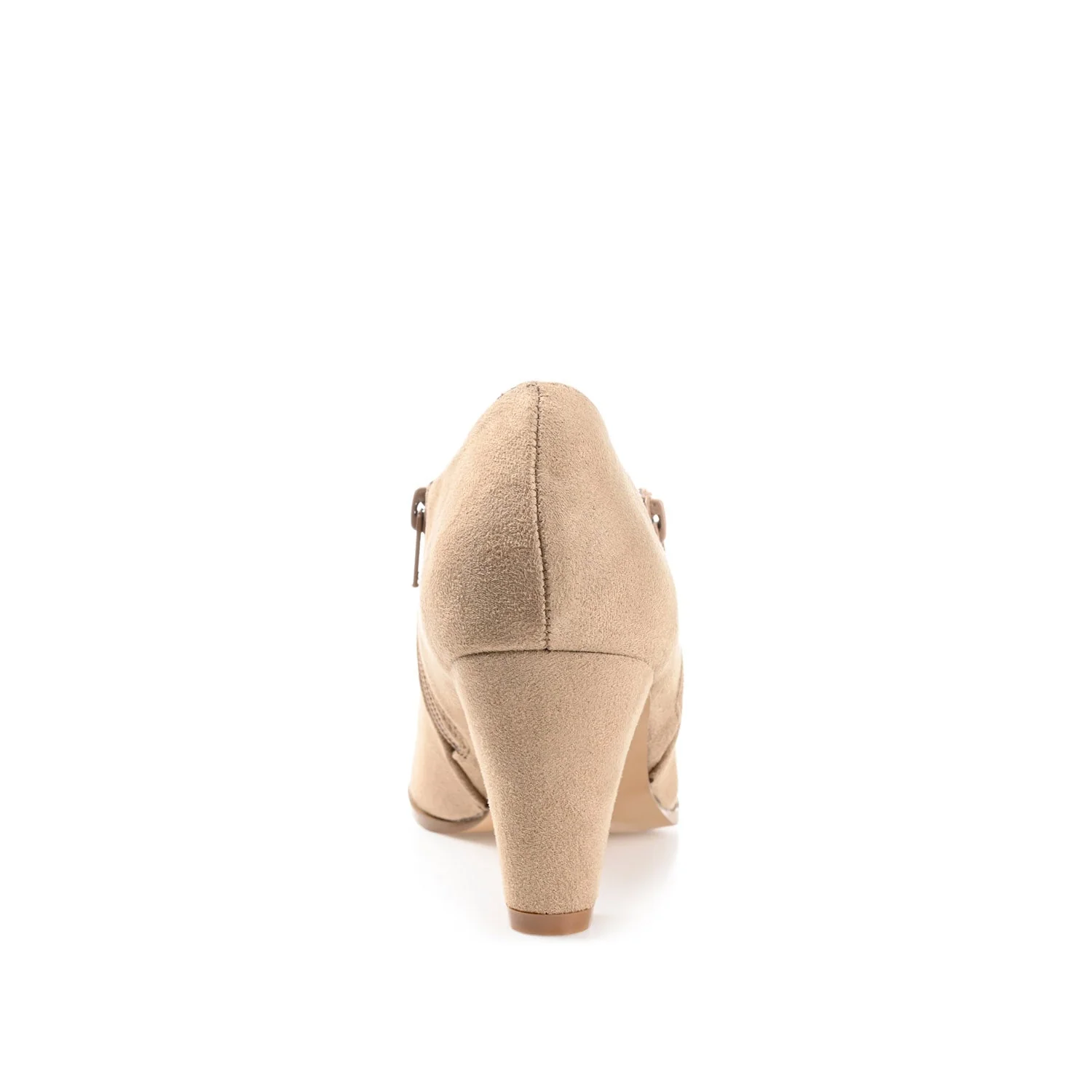 SANZI ZIP-UP BOOTIES IN FAUX SUEDE - Taupe - Image 7