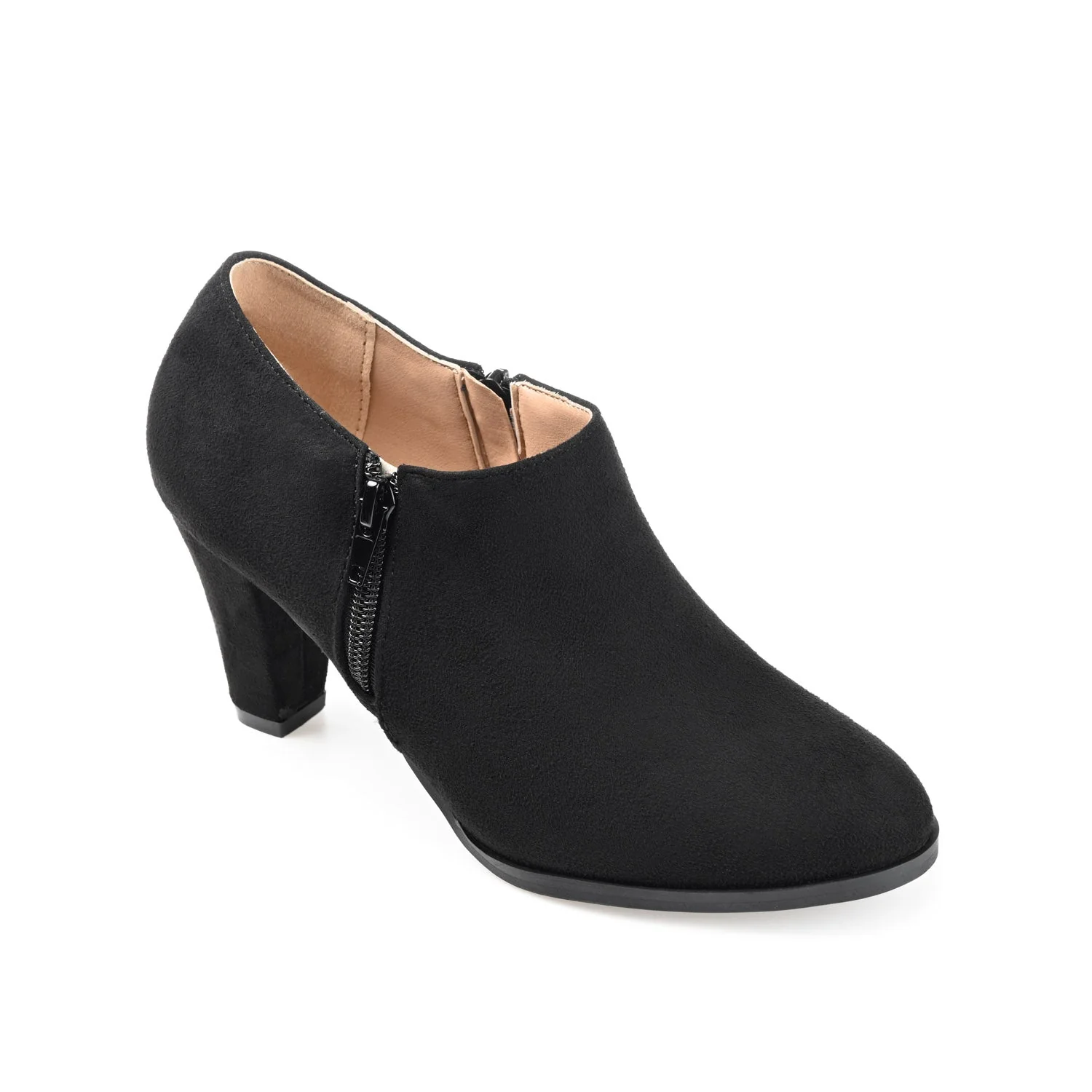 SANZI ZIP-UP BOOTIES IN WIDE - Black - Image 2