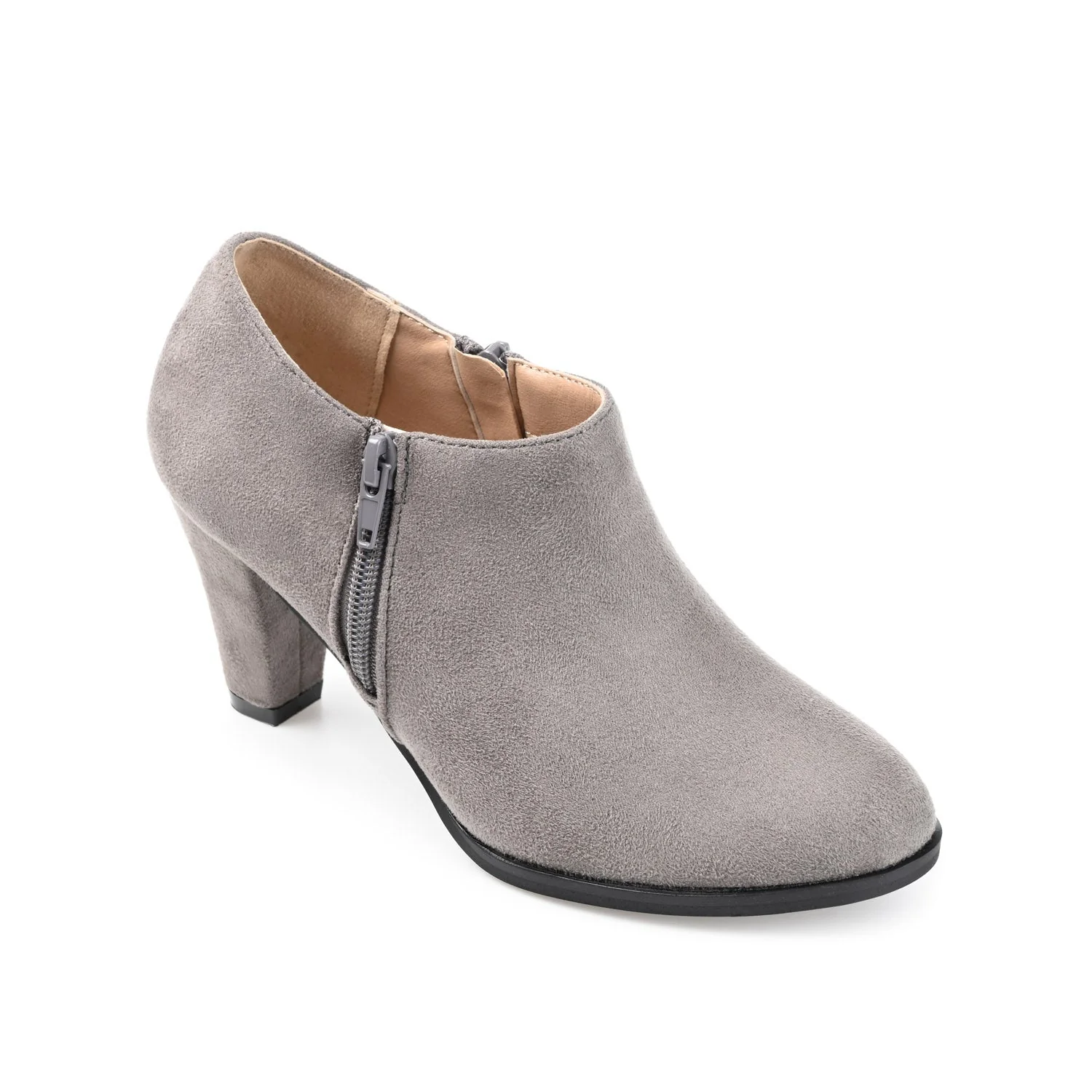 SANZI ZIP-UP BOOTIES IN WIDE - Grey - Image 2