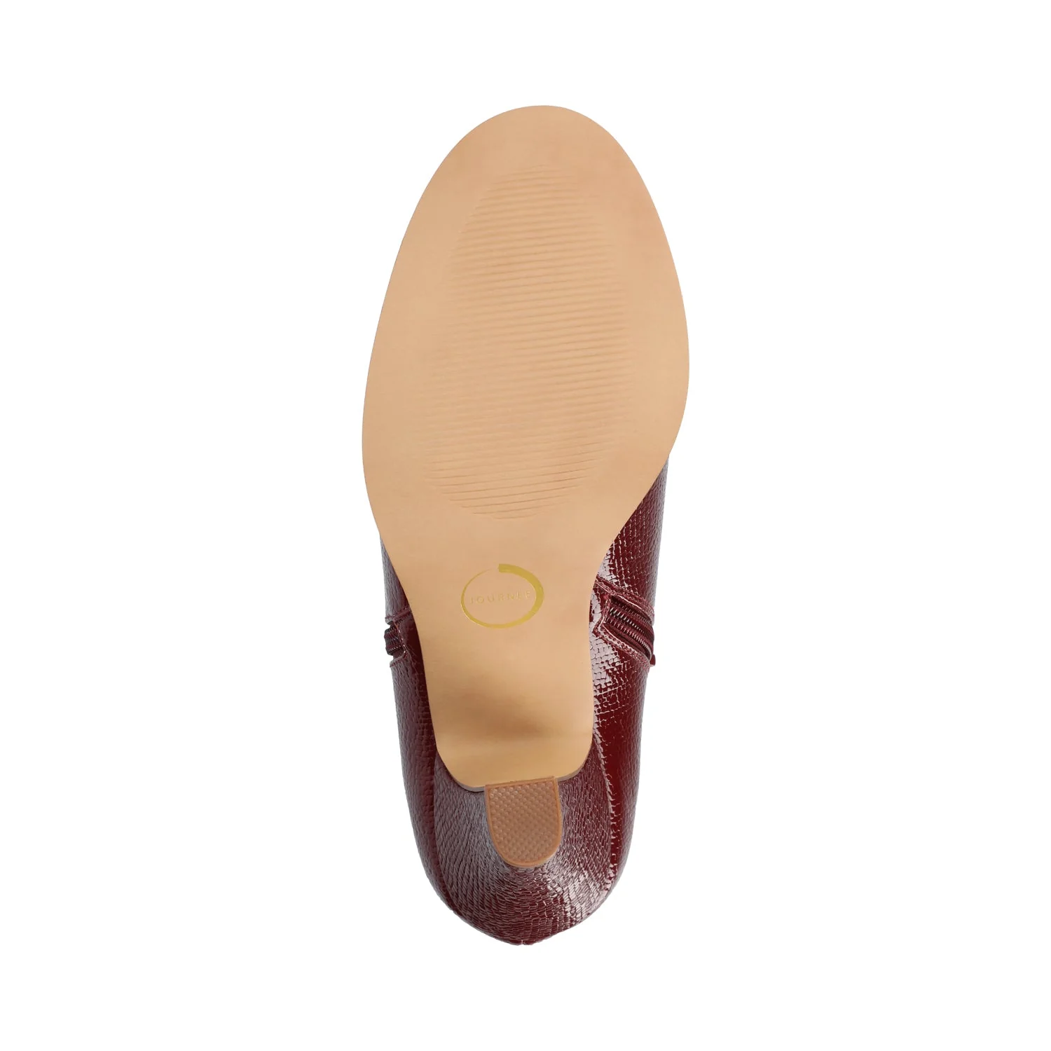 SANZI ZIP-UP BOOTIES IN WIDE - Oxblood Lizard - Image 5