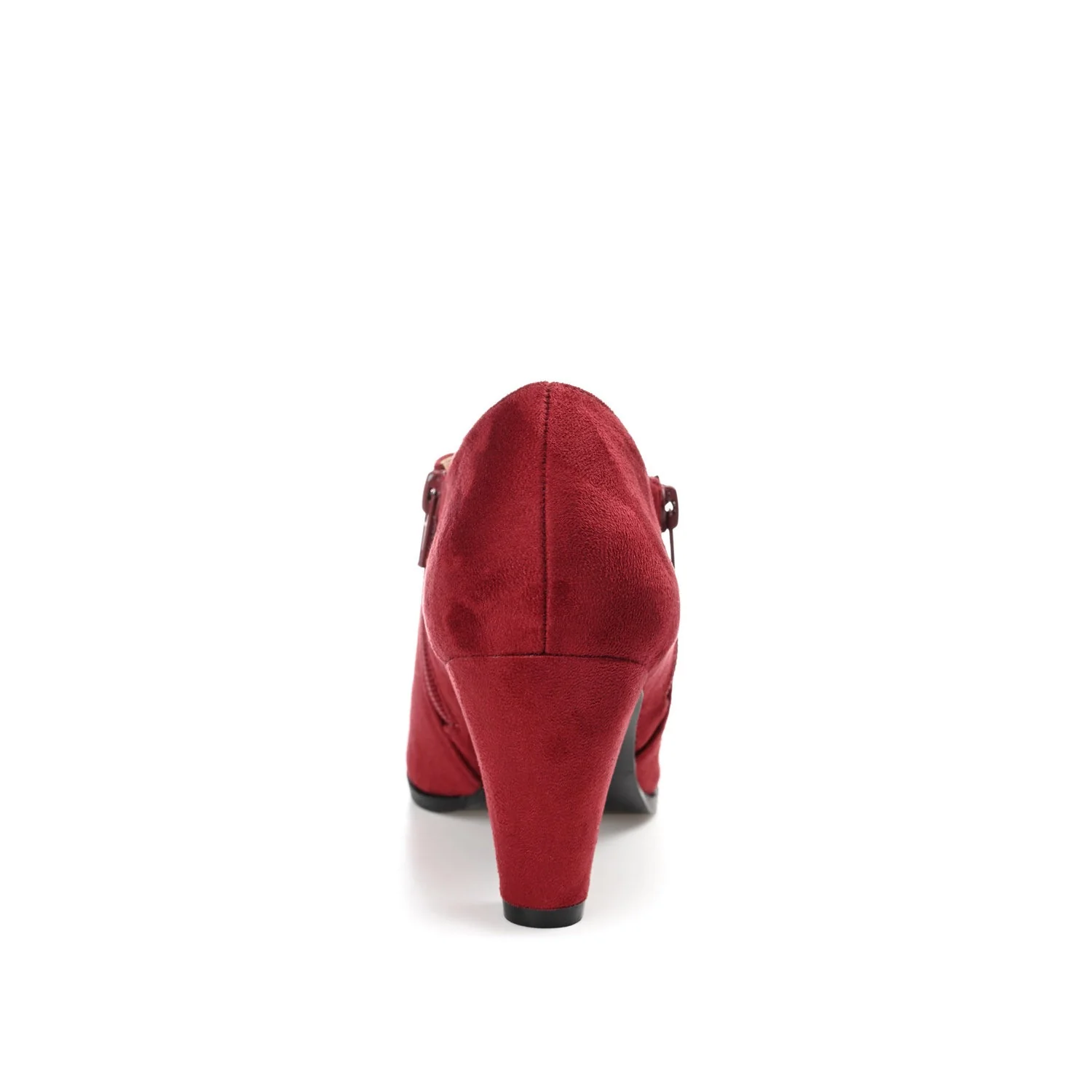 SANZI ZIP-UP BOOTIES IN WIDE - Wine - Image 7