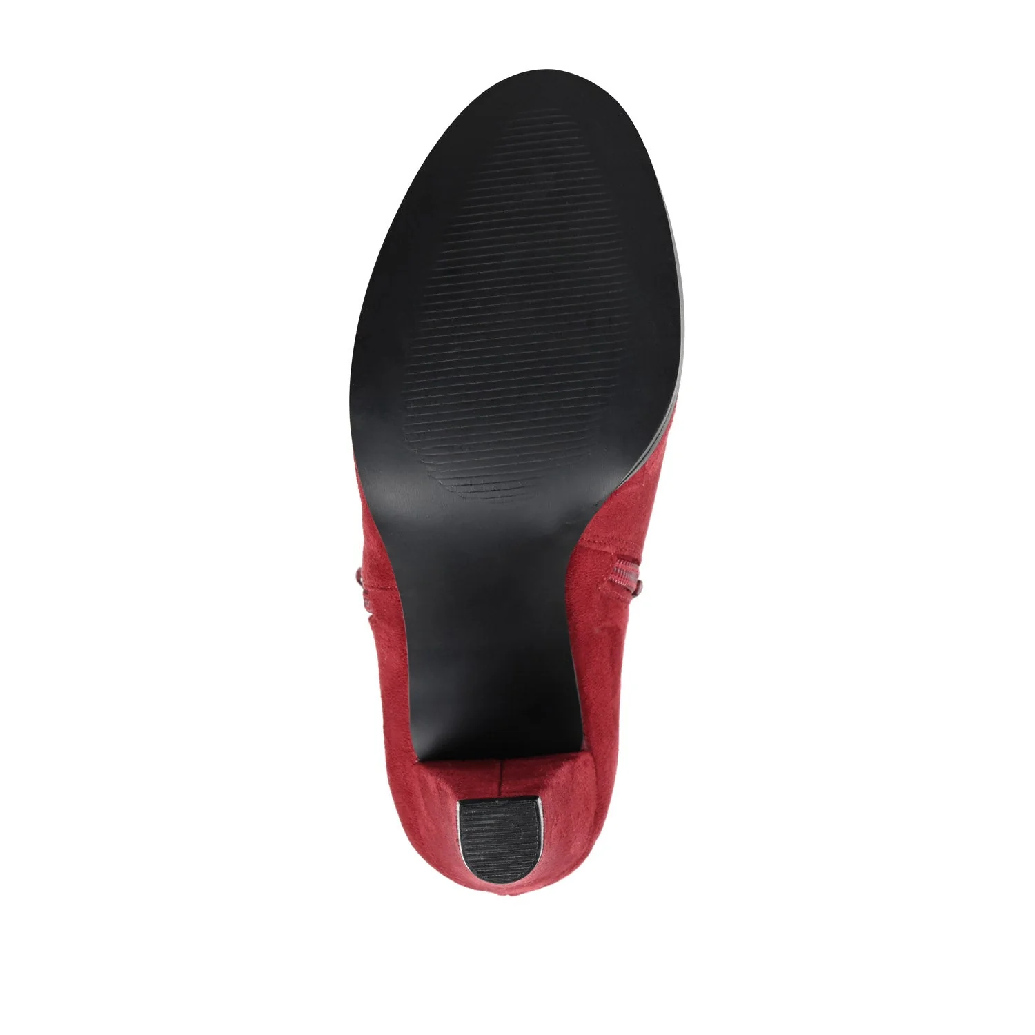 SANZI ZIP-UP BOOTIES IN FAUX SUEDE - Wine - Image 9
