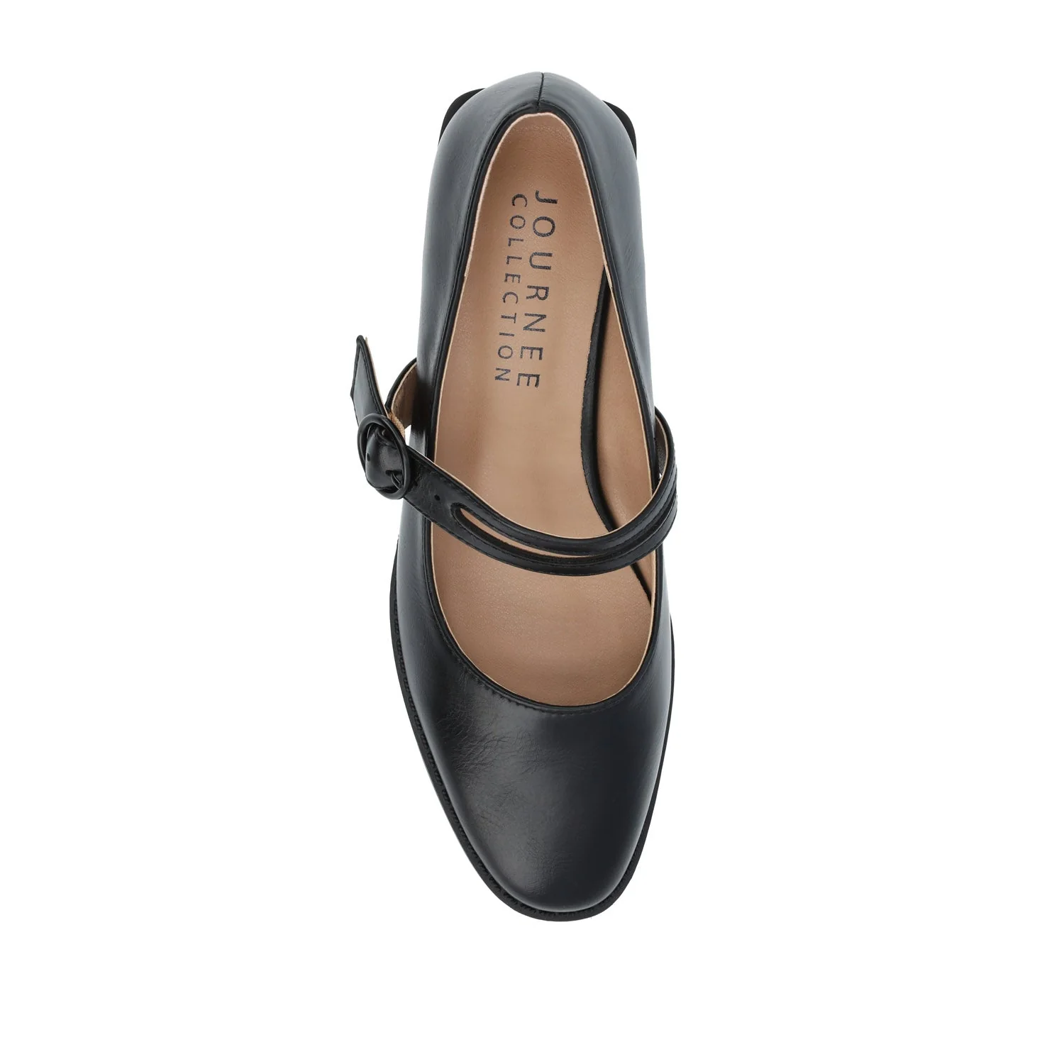 SAVVI MARY JANE PUMP HEELS IN VEGAN LEATHER - Black - Image 6