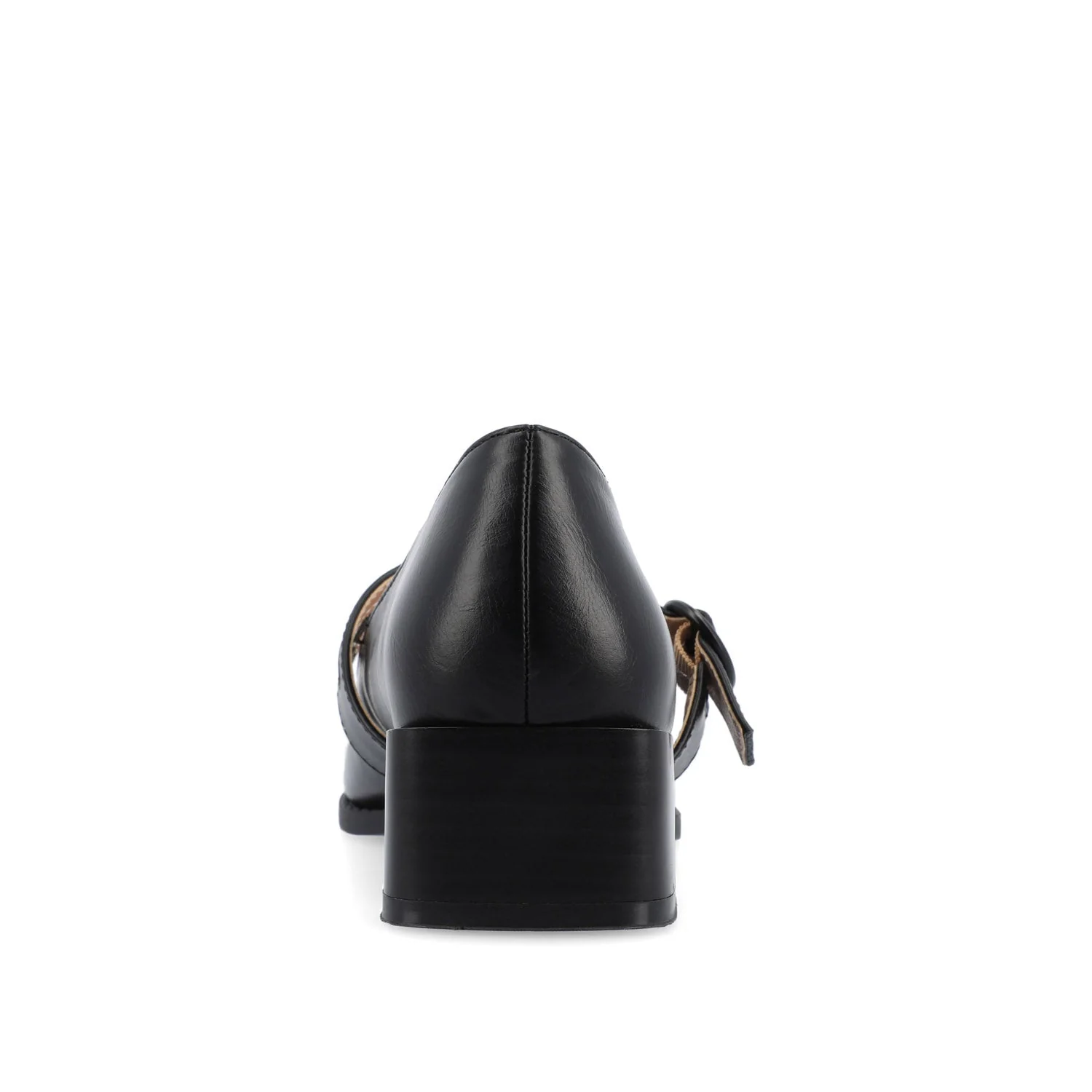 SAVVI MARY JANE PUMP HEELS IN VEGAN LEATHER - Black - Image 7