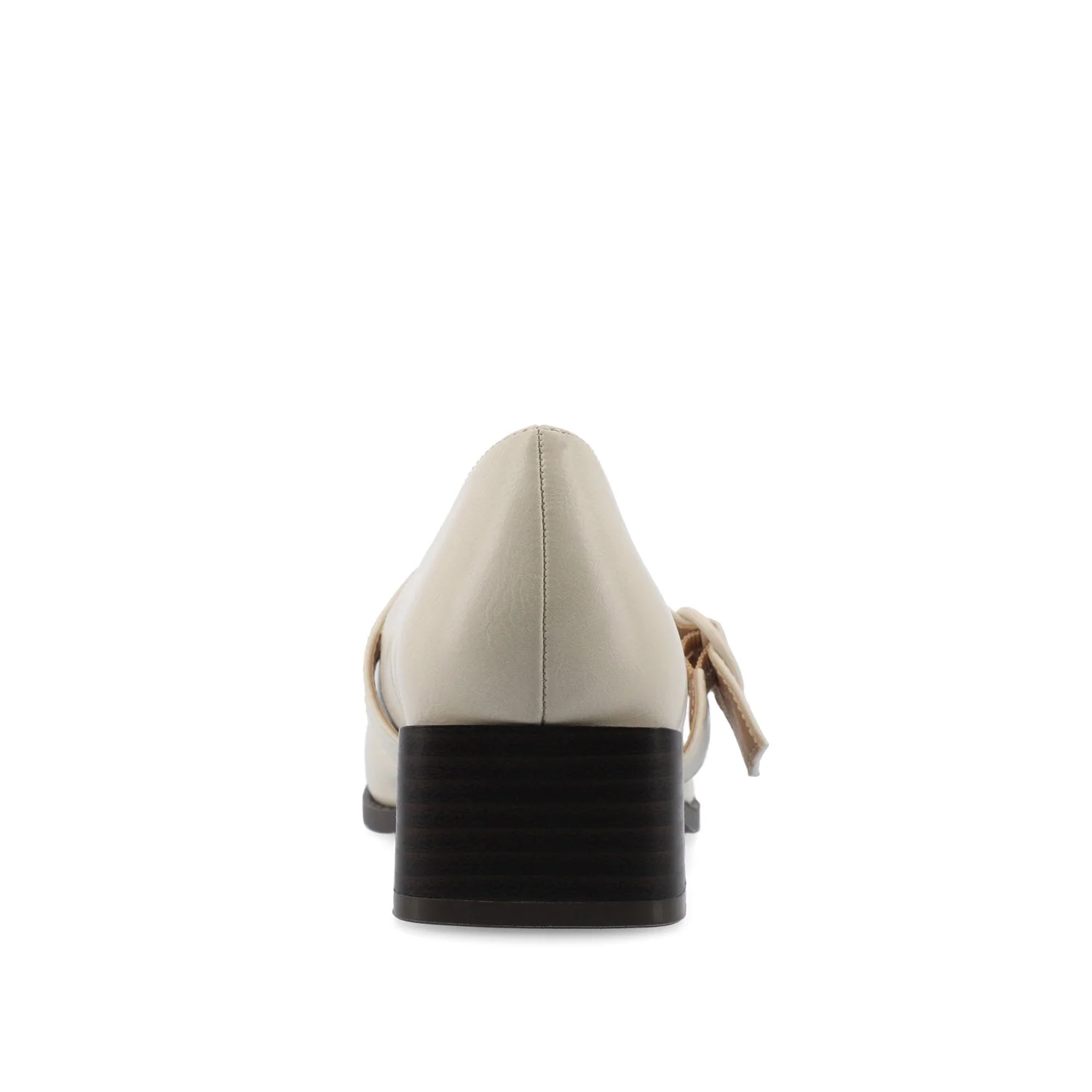 SAVVI MARY JANE PUMP HEELS IN VEGAN LEATHER - Ivory - Image 7