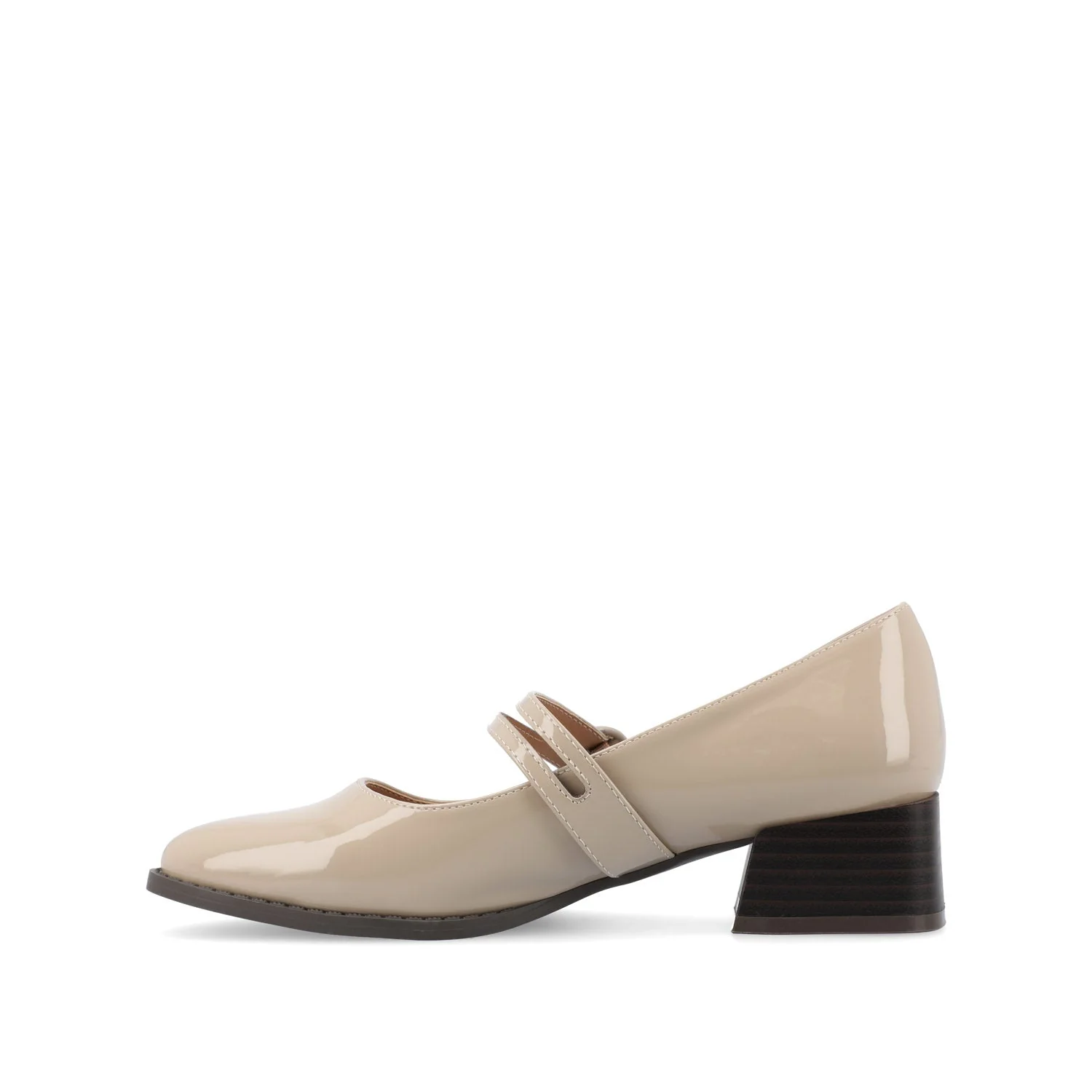 SAVVI MARY JANE PUMP HEELS IN VEGAN LEATHER - Patent/Black - Image 3