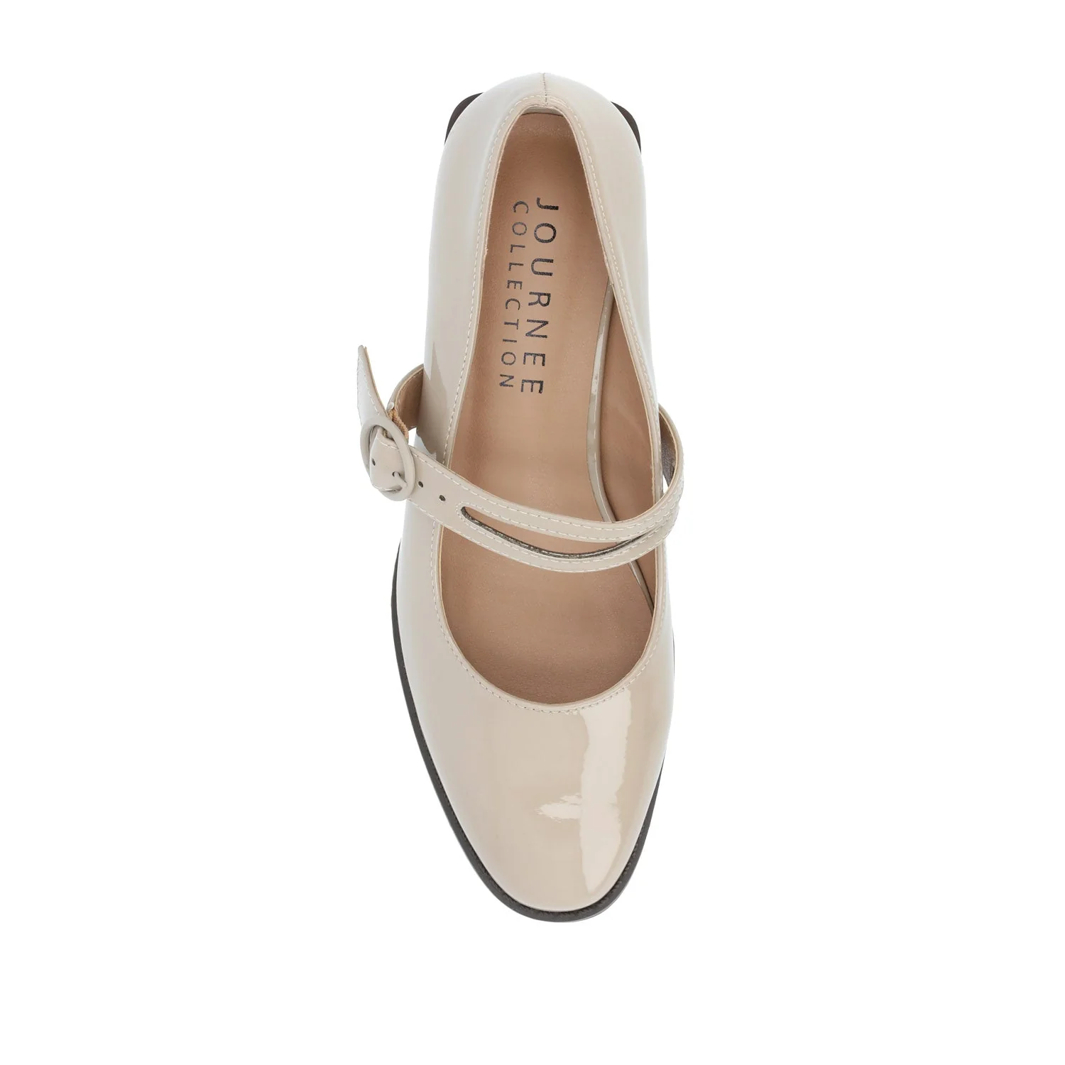 SAVVI MARY JANE PUMP HEELS IN VEGAN LEATHER - Patent/Black - Image 6