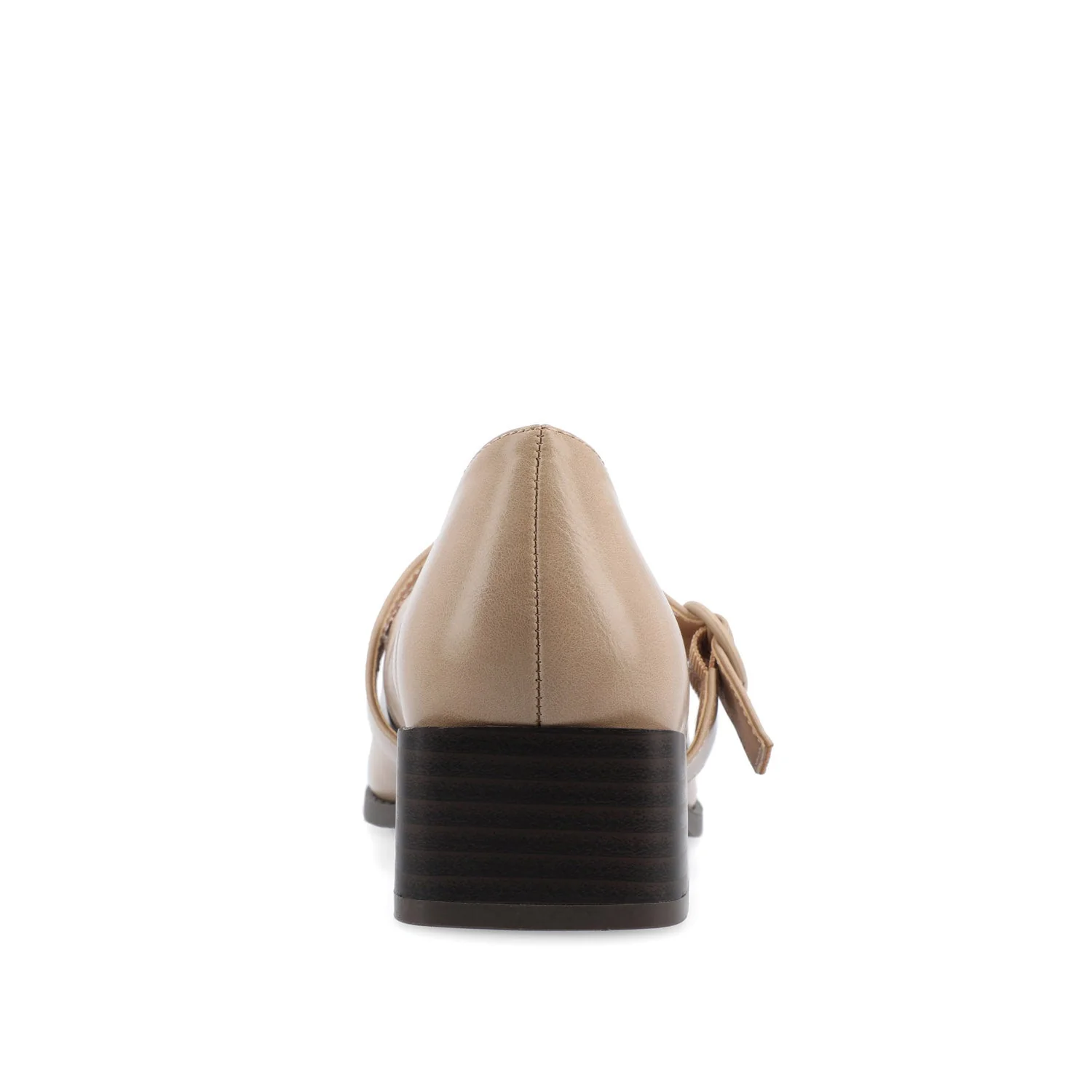 SAVVI MARY JANE PUMP HEELS IN VEGAN LEATHER - Sand - Image 7