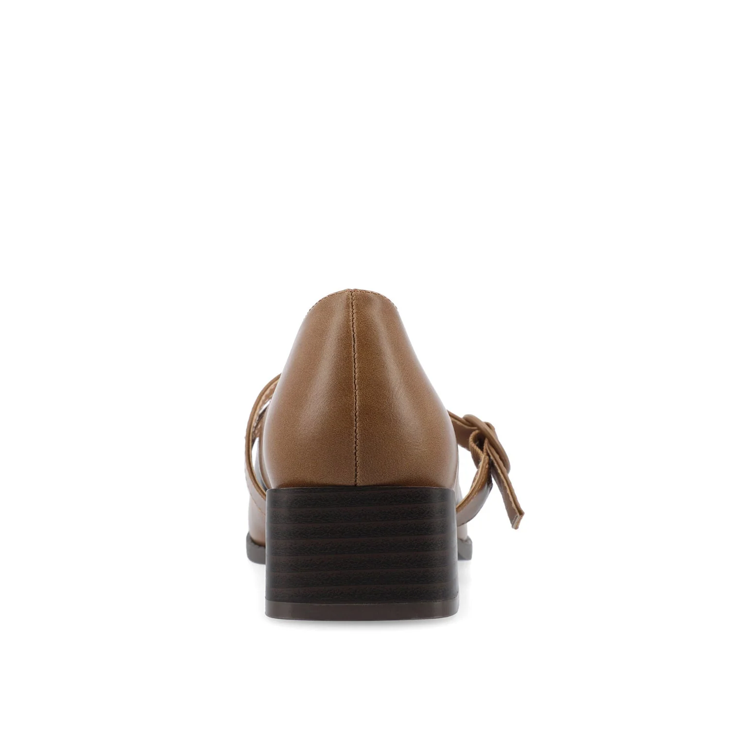 SAVVI MARY JANE PUMP HEELS IN VEGAN LEATHER - Tan - Image 7