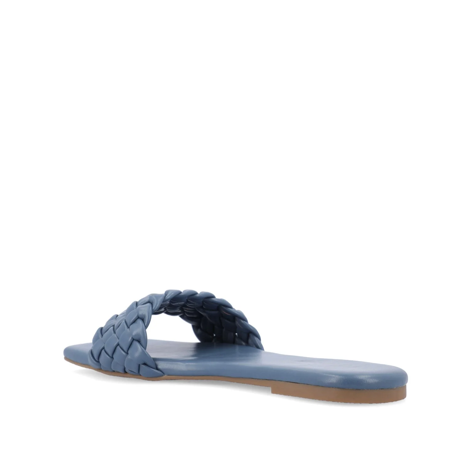 SAWYERR SLIDE SANDALS IN VEGAN LEATHER - Blue - Image 4