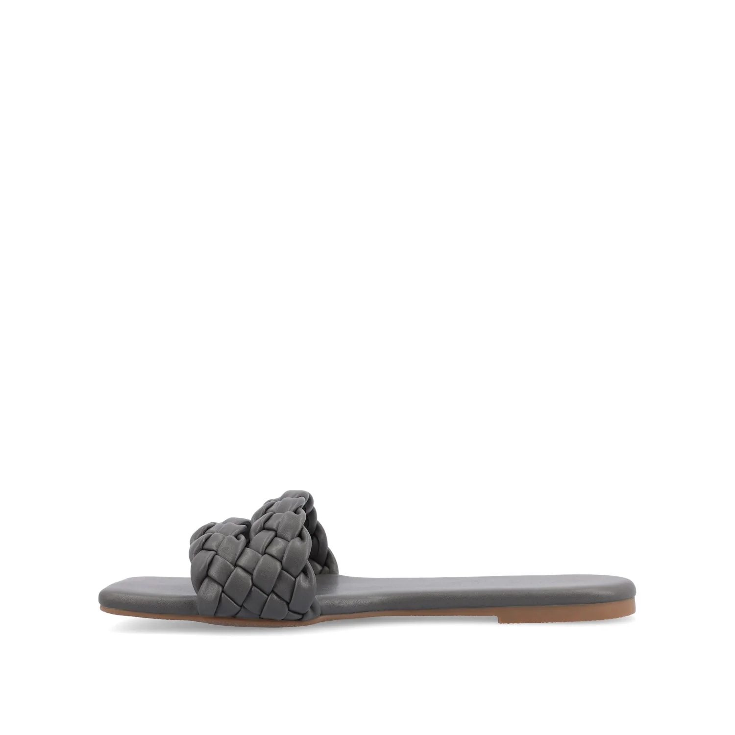 SAWYERR SLIDE SANDALS IN VEGAN LEATHER - Grey - Image 3