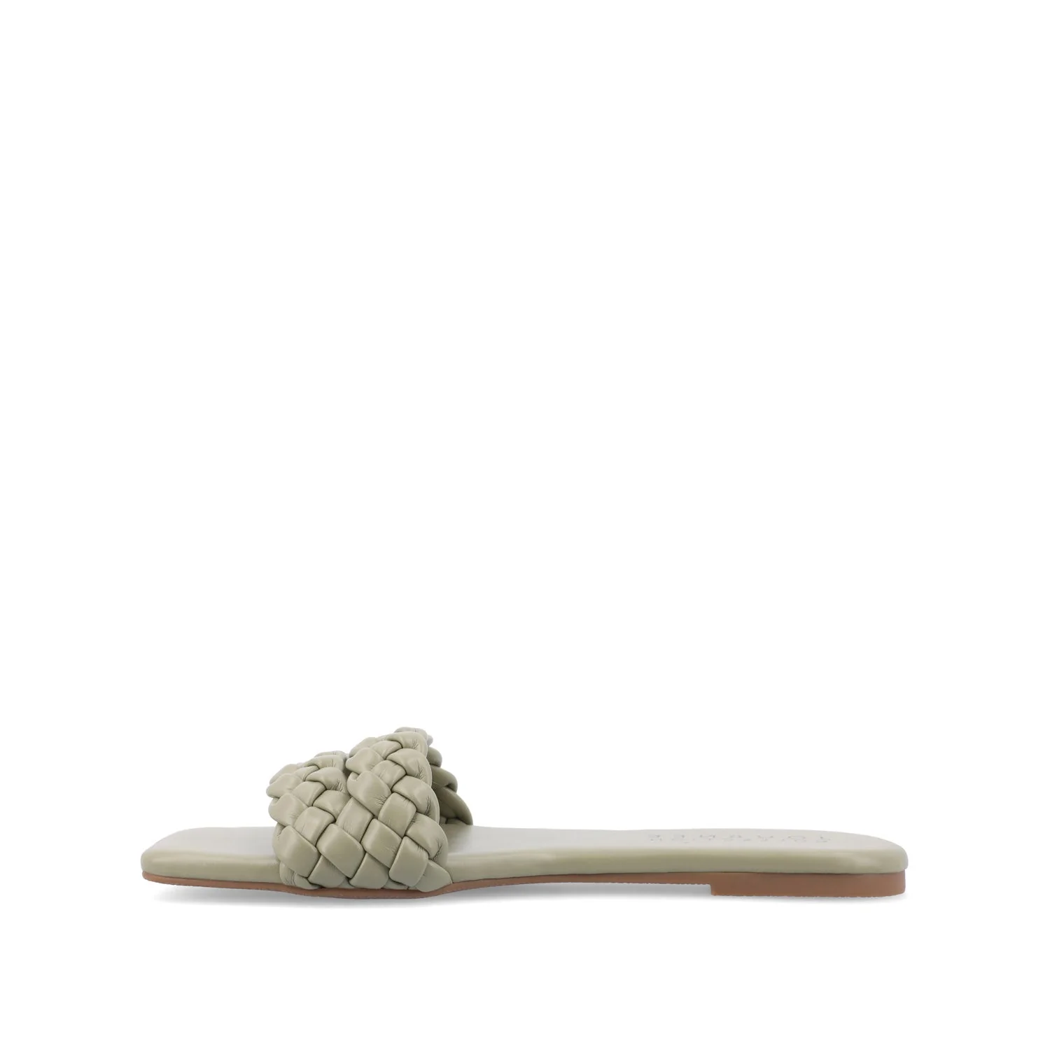 SAWYERR SLIDE SANDALS IN VEGAN LEATHER - Sage - Image 3